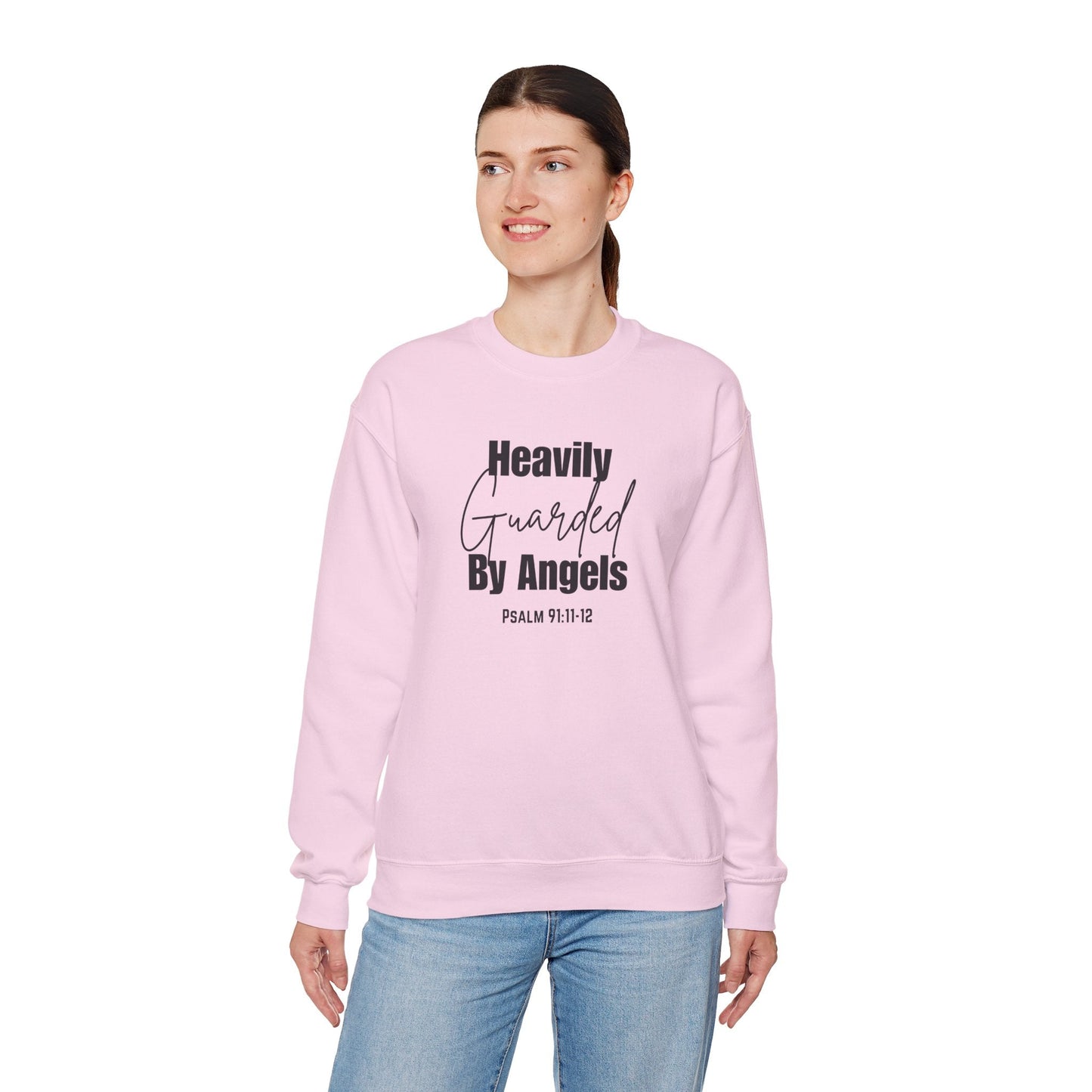 Heavily Guarded By Angels Unisex Heavy Blend™ Crewneck Sweatshirt