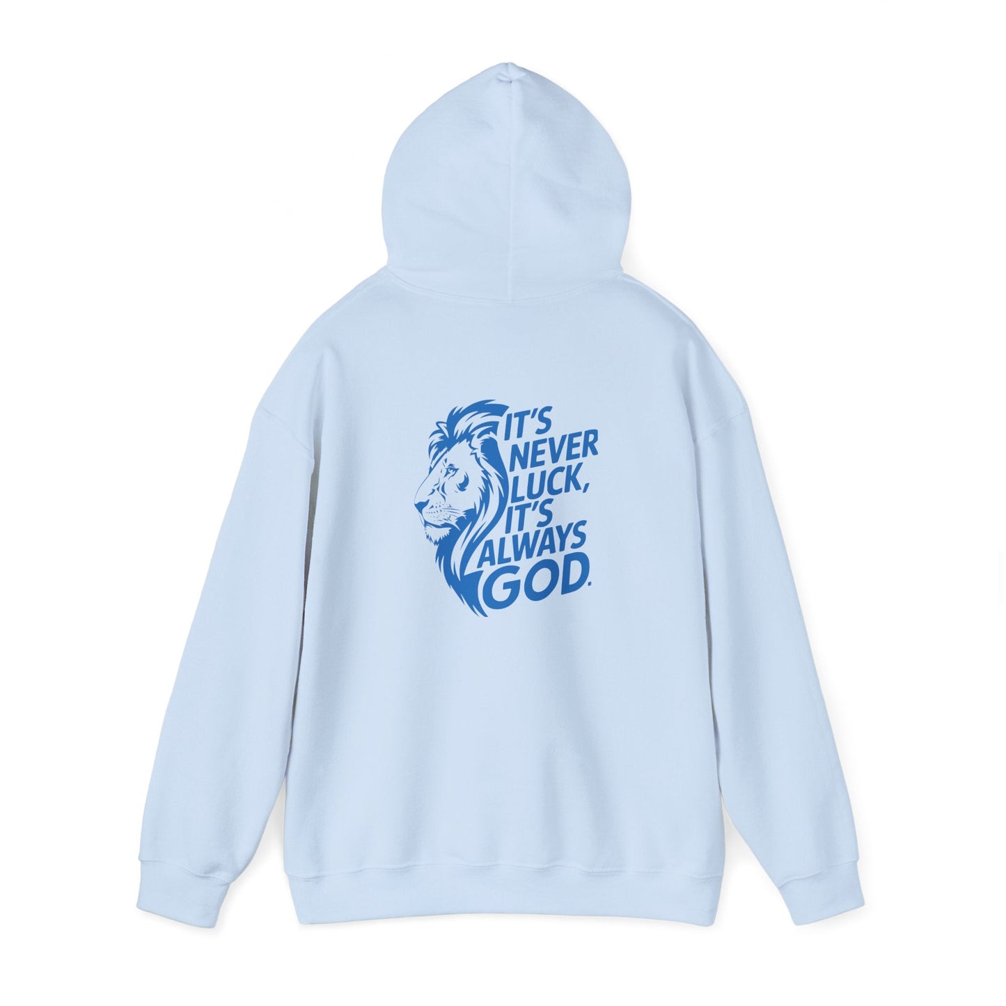 Faith-Inspired Fitness Hoodie - It's Always God Unisex Heavy Blend™ Sweatshirt with Lion & Barbell Design