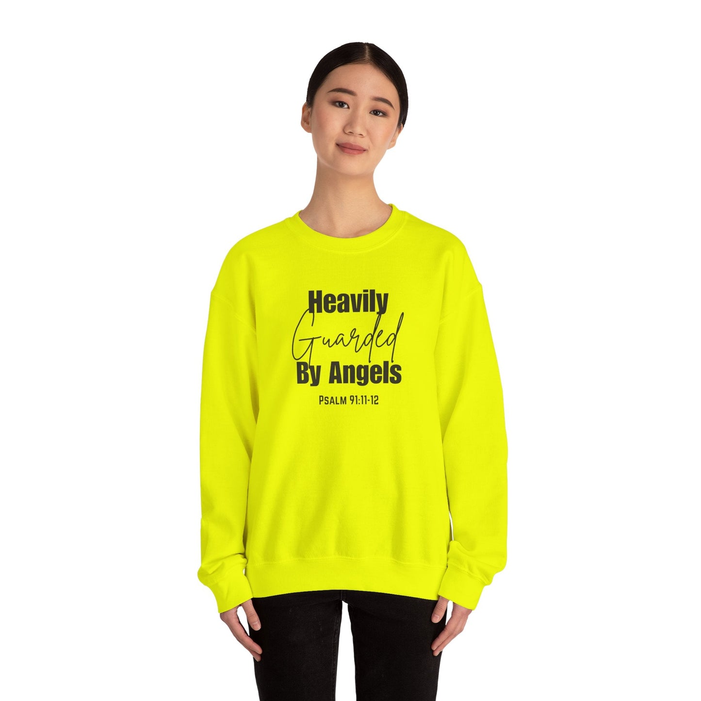 Heavily Guarded By Angels Unisex Heavy Blend™ Crewneck Sweatshirt