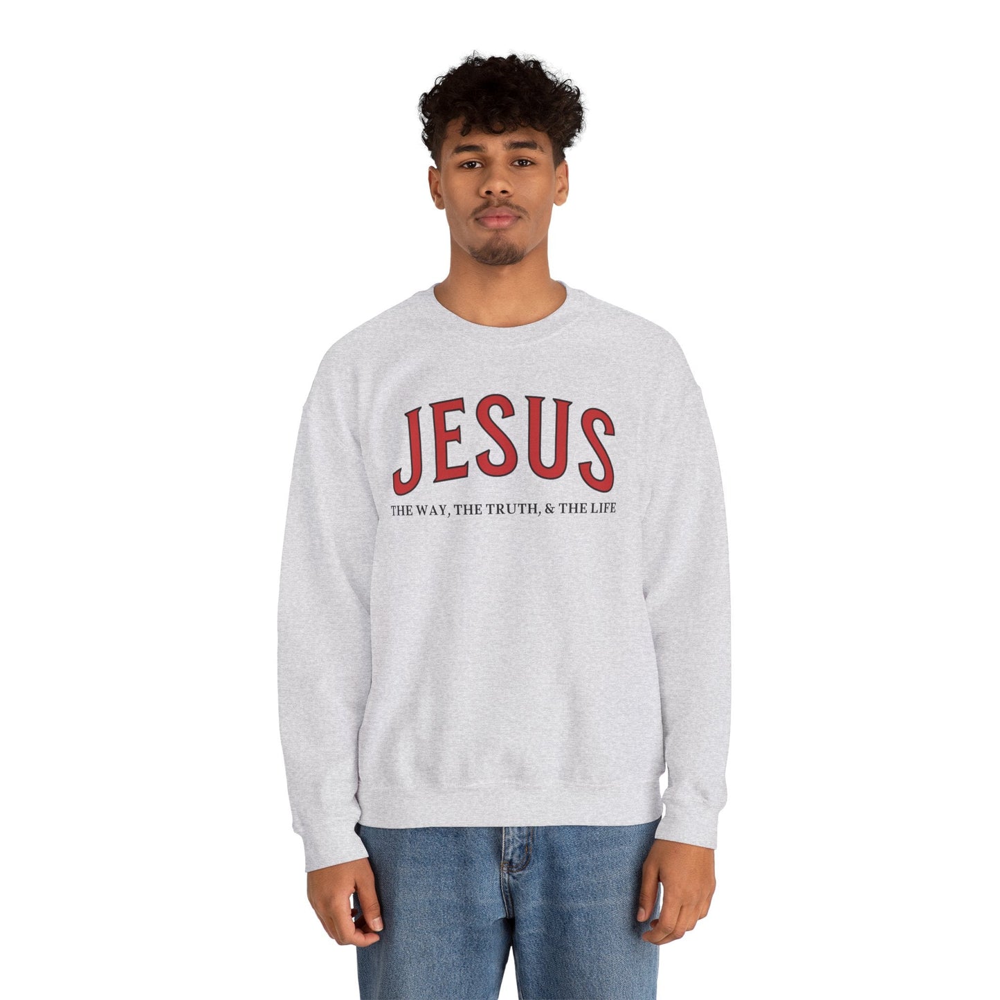 JESUS, The Way, The Truth & The Life - Faith-Inspired Crewneck Sweatshirt
