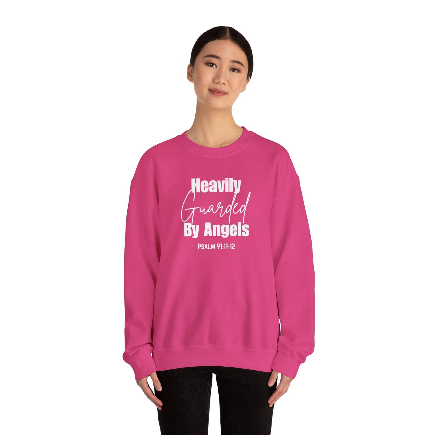 Heavily Guarded By Angels Unisex Heavy Blend™ Crewneck Sweatshirt