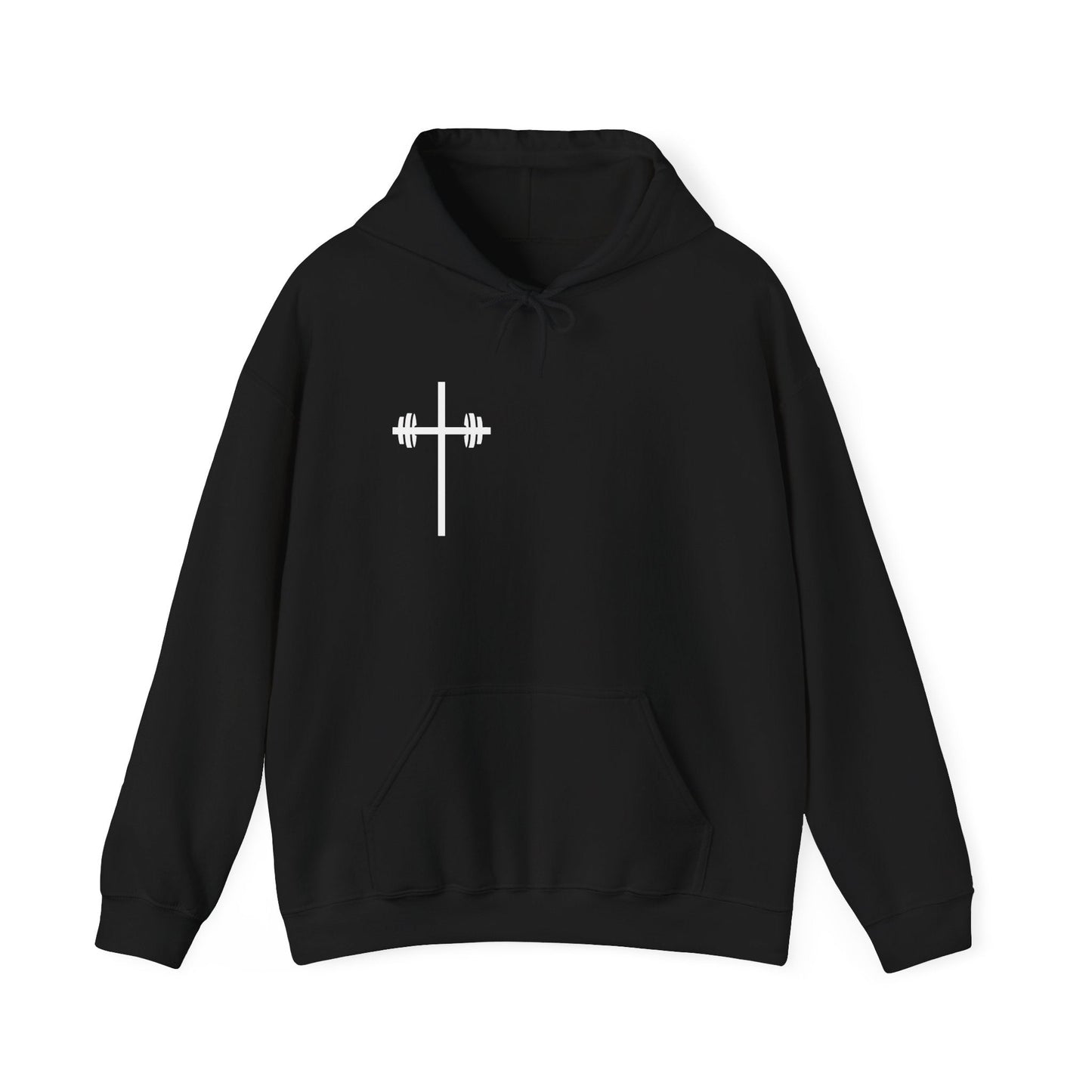 It's Never Luck Faith-Inspired White Hooded Sweatshirt - "It's Never Luck, It's Always God"