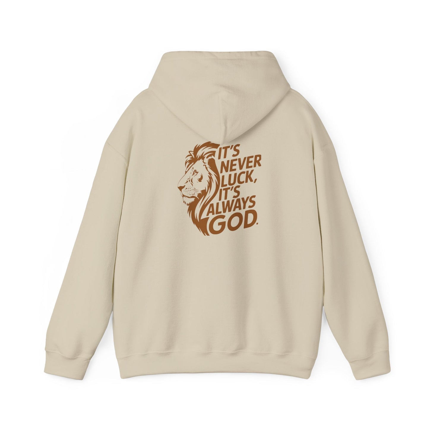 Faith-Inspired Fitness Hoodie - It's Always God Unisex Heavy Blend™ Sweatshirt with Lion & Barbell Design