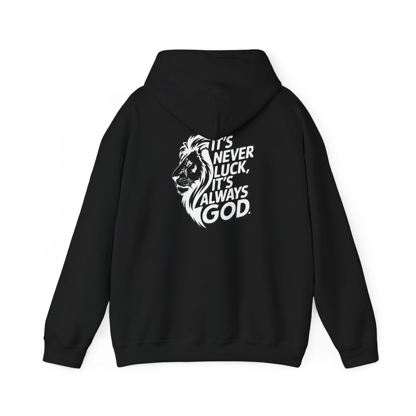 Faith-Inspired Fitness Hoodie - It's Always God Unisex Heavy Blend™ Sweatshirt with Lion & Barbell Design