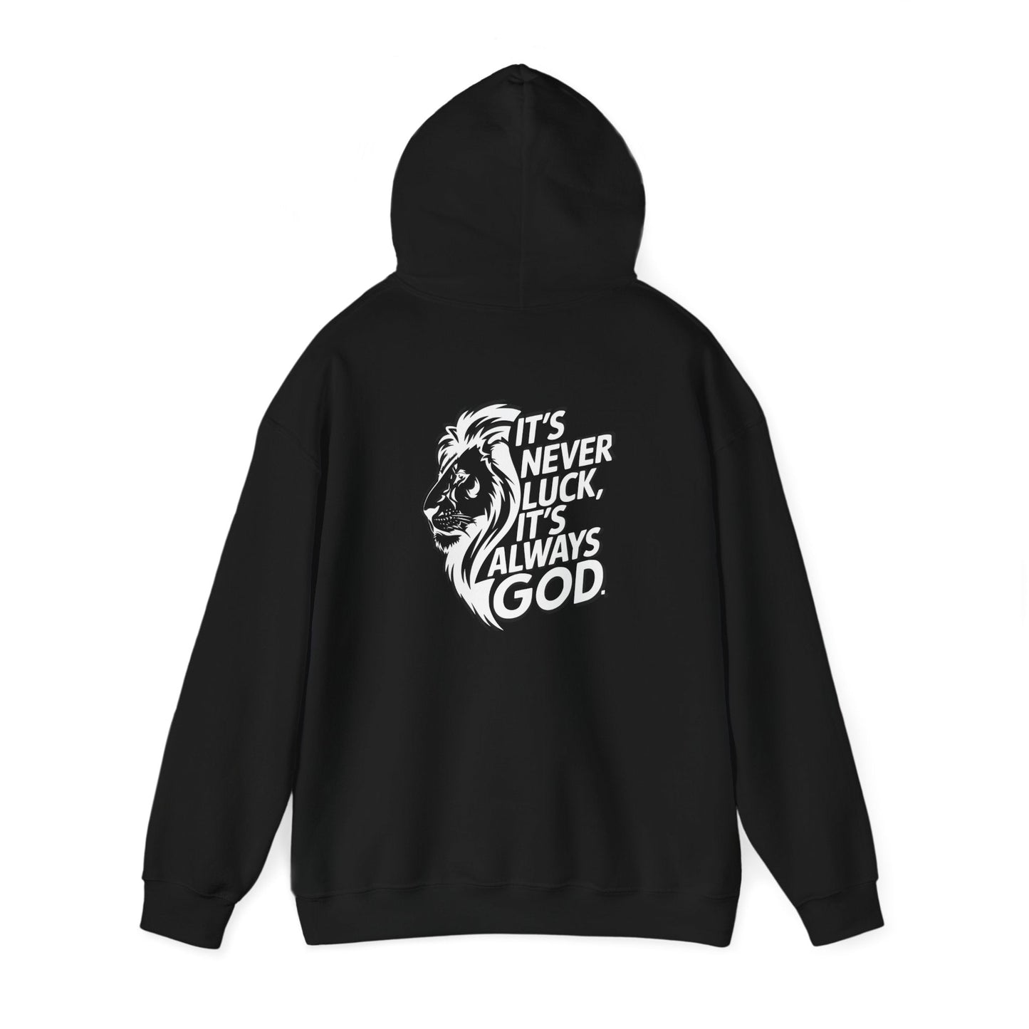 Faith-Inspired Fitness Hoodie - It's Always God Unisex Heavy Blend™ Sweatshirt with Lion & Barbell Design