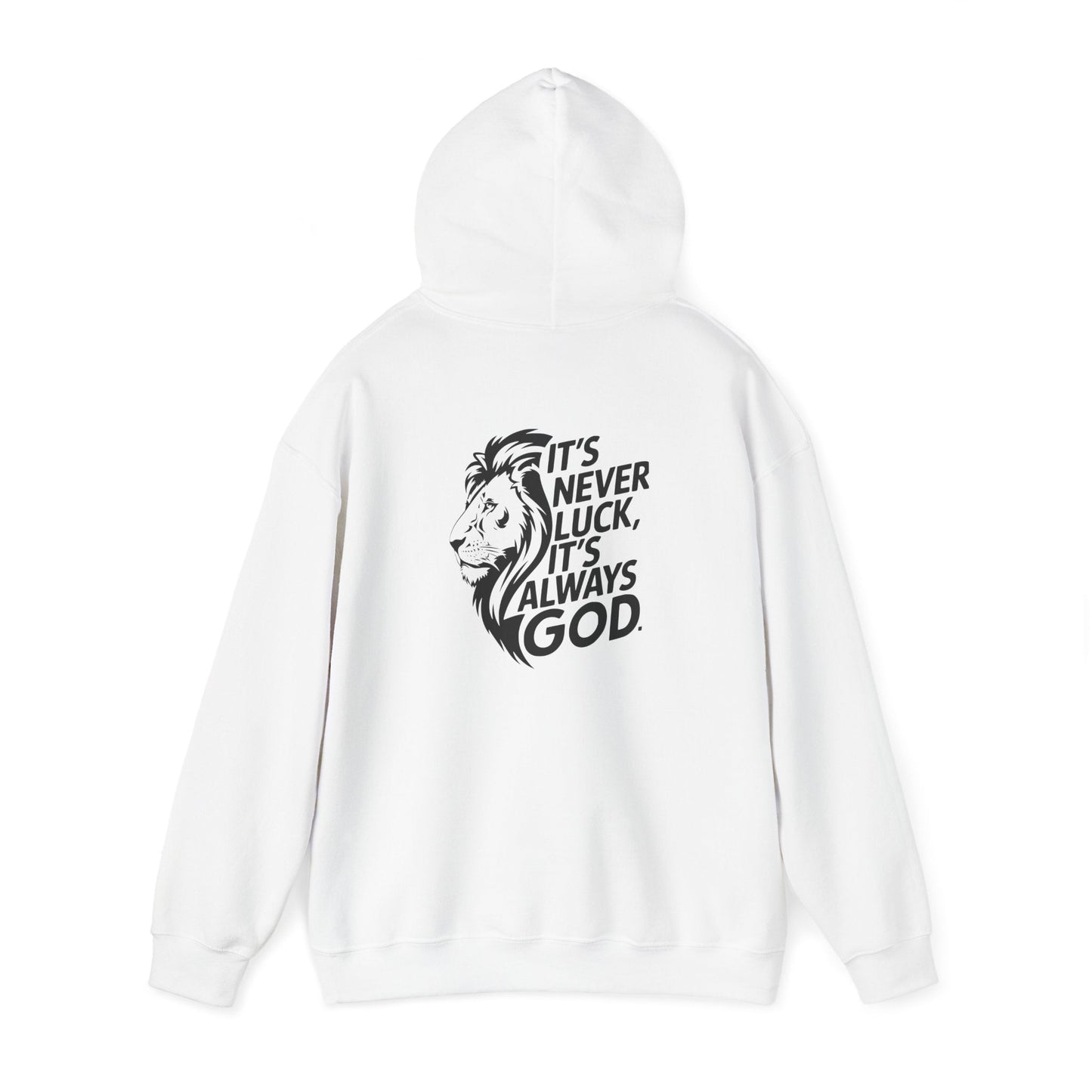 Faith-Inspired Fitness Hoodie - It's Always God Unisex Heavy Blend™ Sweatshirt with Lion & Barbell Design