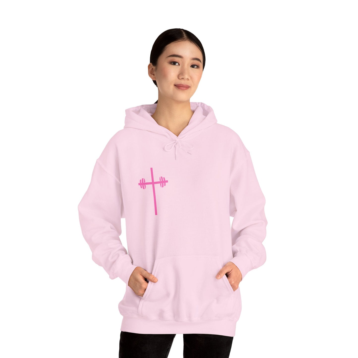 It's Never Luck Faith-Inspired White Hooded Sweatshirt - "It's Never Luck, It's Always God"
