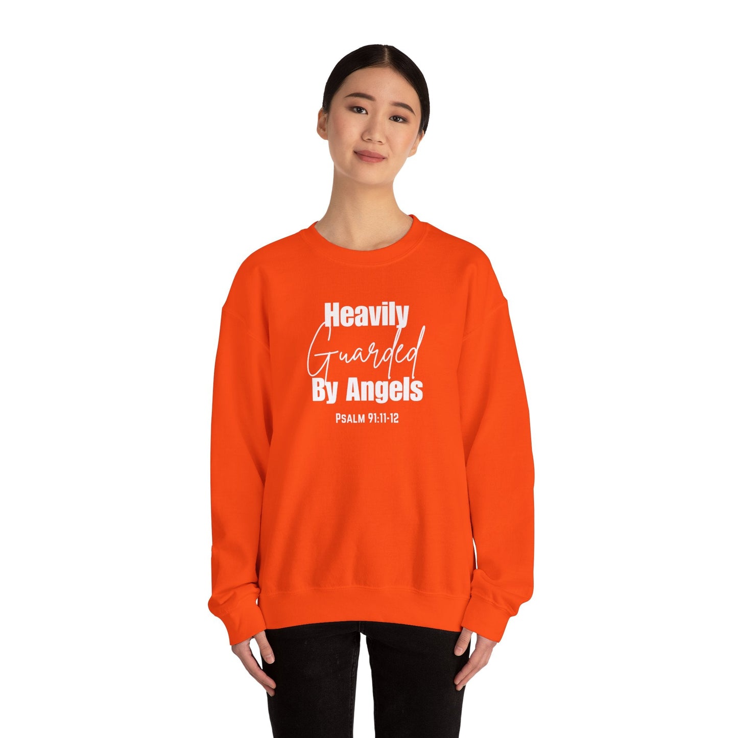 Heavily Guarded By Angels Unisex Heavy Blend™ Crewneck Sweatshirt