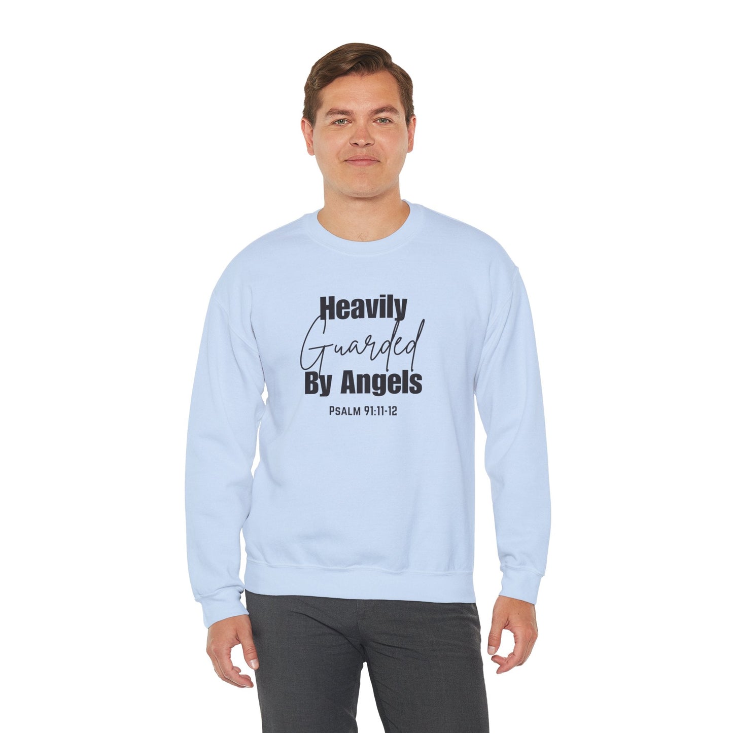 Heavily Guarded By Angels Unisex Heavy Blend™ Crewneck Sweatshirt