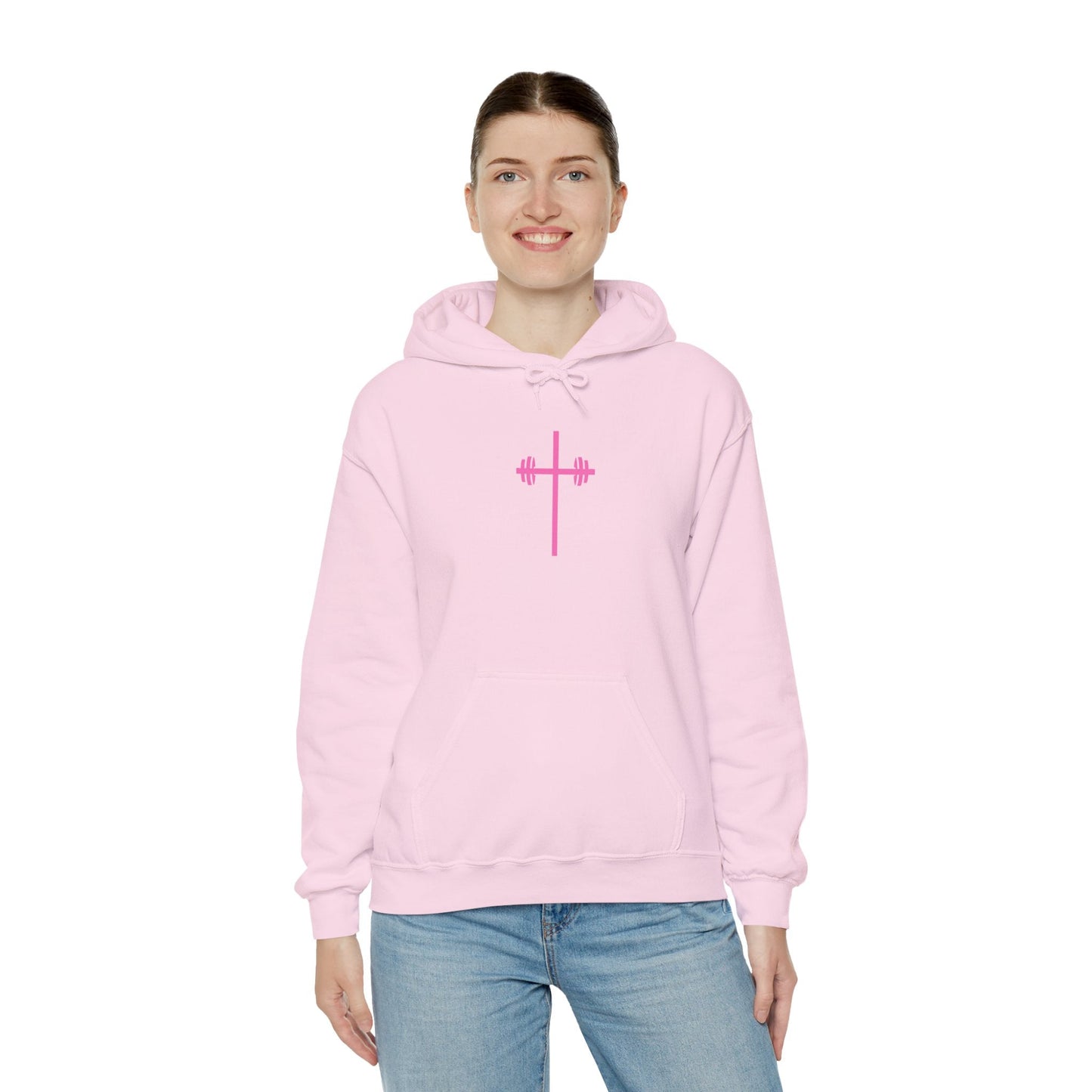 Faith-Inspired Fitness Hoodie - It's Always God Unisex Heavy Blend™ Sweatshirt with Lion & Barbell Design