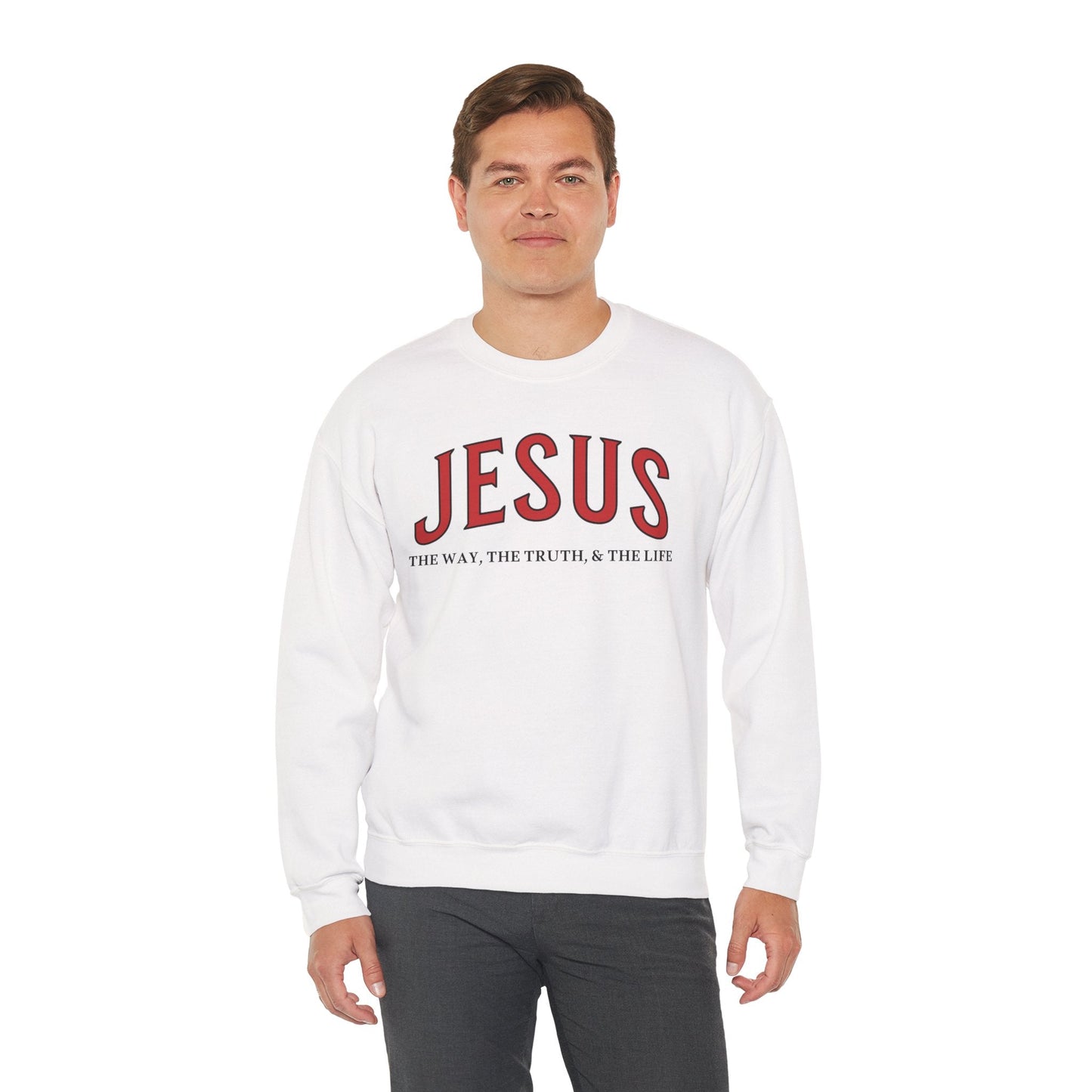 JESUS, The Way, The Truth & The Life - Faith-Inspired Crewneck Sweatshirt