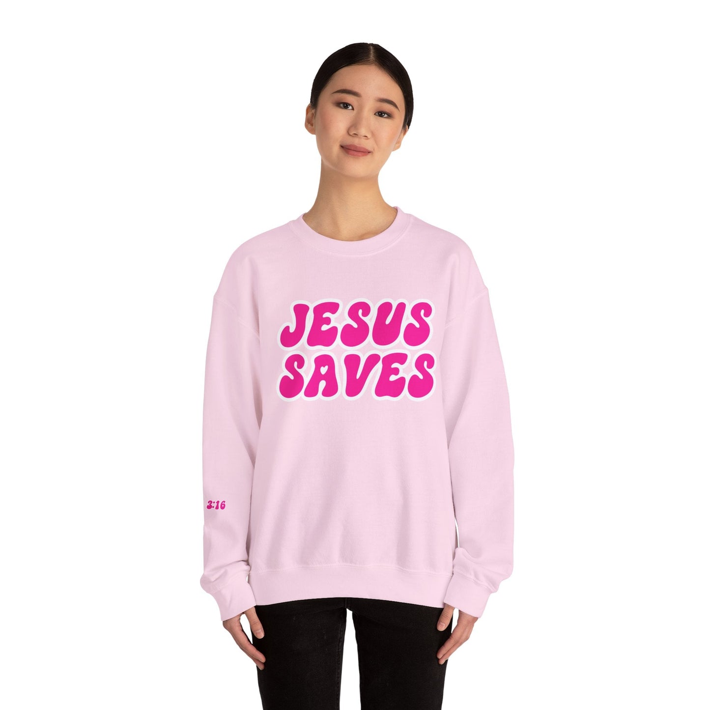 Jesus Saves Unisex Heavy Blend™ Crewneck Sweatshirt