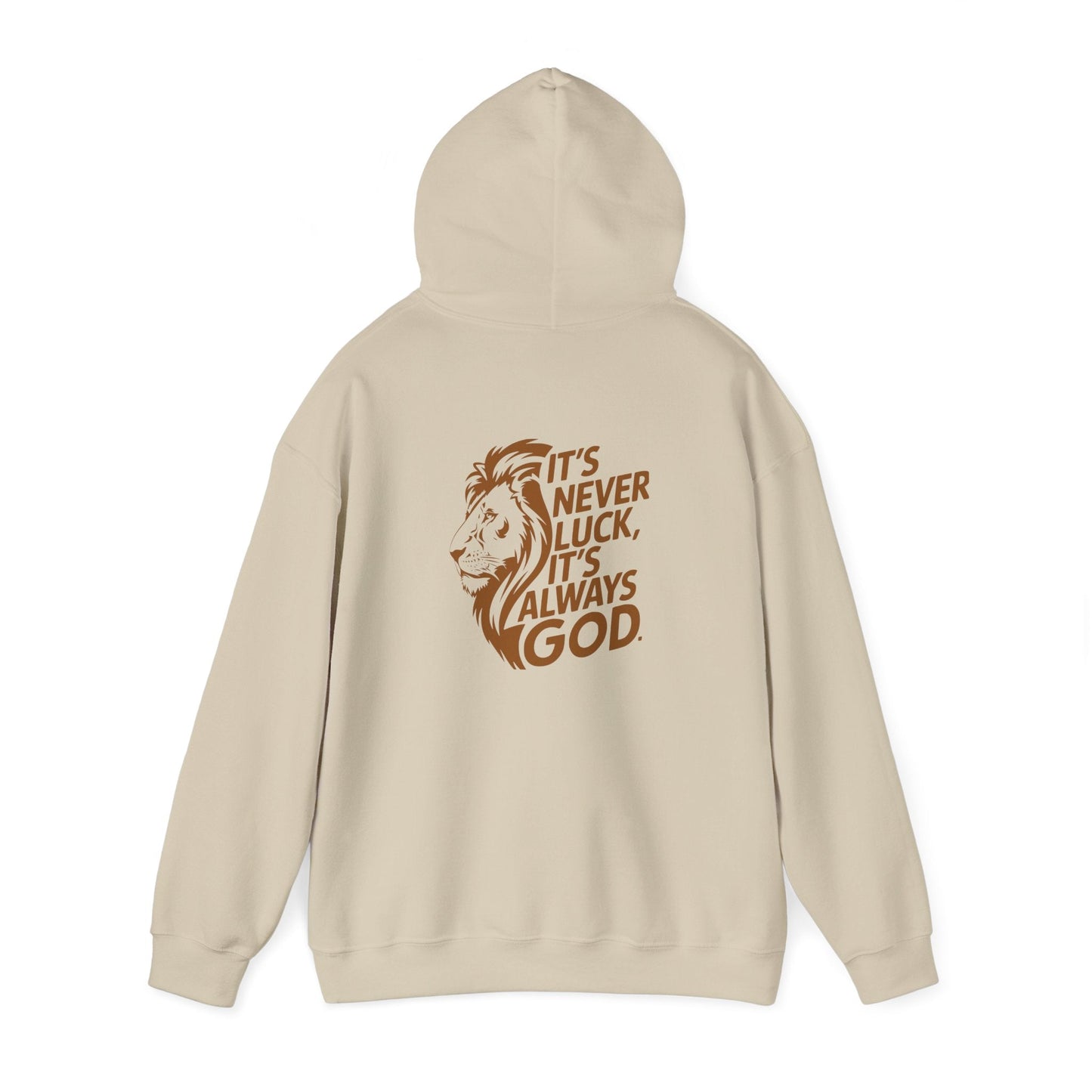 Faith-Inspired Fitness Hoodie - It's Always God Unisex Heavy Blend™ Sweatshirt with Lion & Barbell Design