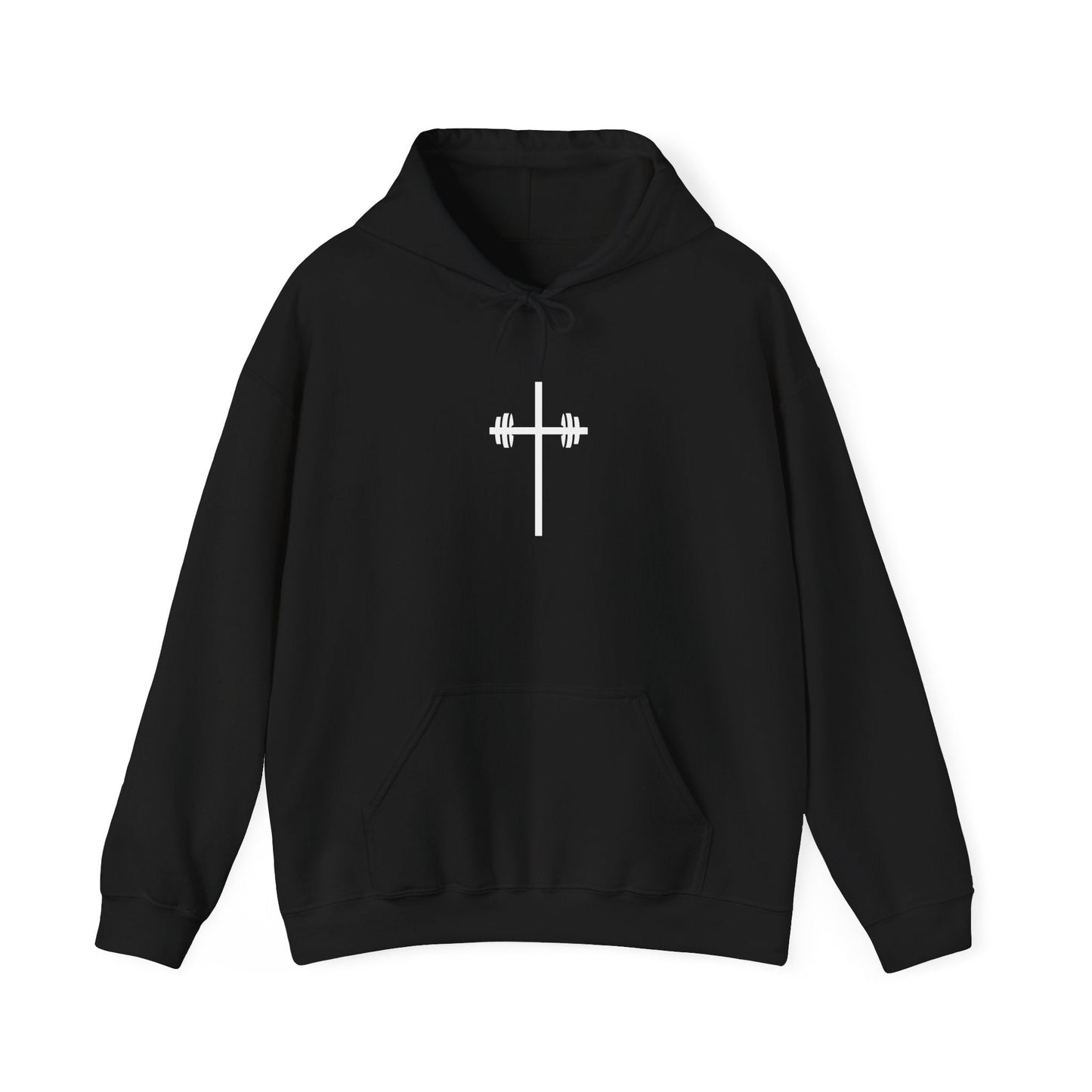 Faith-Inspired Fitness Hoodie - It's Always God Unisex Heavy Blend™ Sweatshirt with Lion & Barbell Design