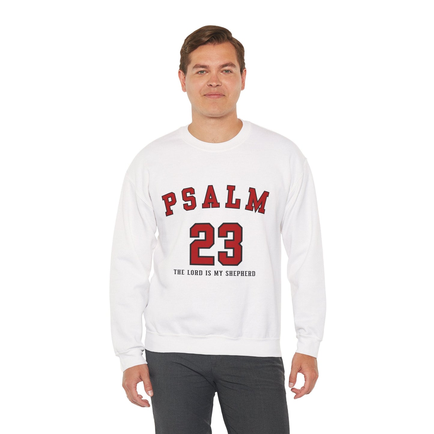 Psalm 23 The Lord Is My Shepherd Unisex Heavy Blend™ Crewneck Sweatshirt