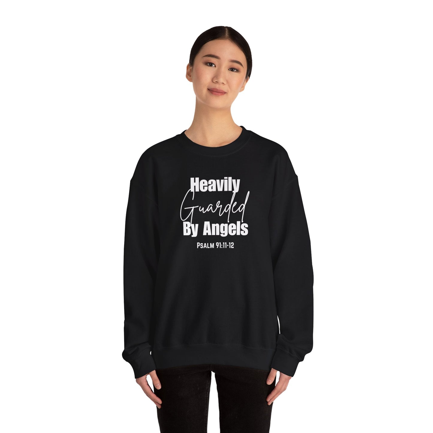 Heavily Guarded By Angels Unisex Heavy Blend™ Crewneck Sweatshirt