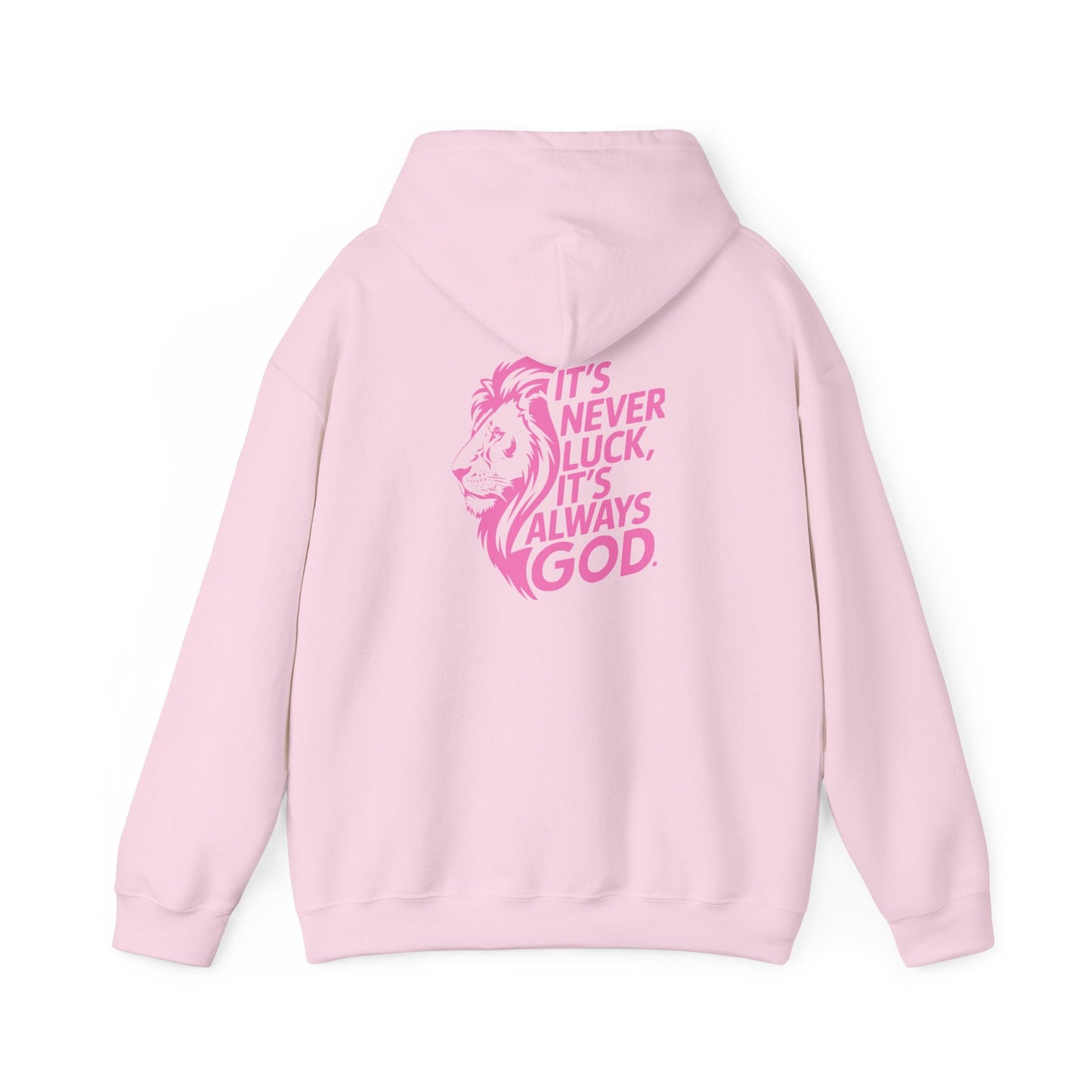 Faith-Inspired Fitness Hoodie - It's Always God Unisex Heavy Blend™ Sweatshirt with Lion & Barbell Design