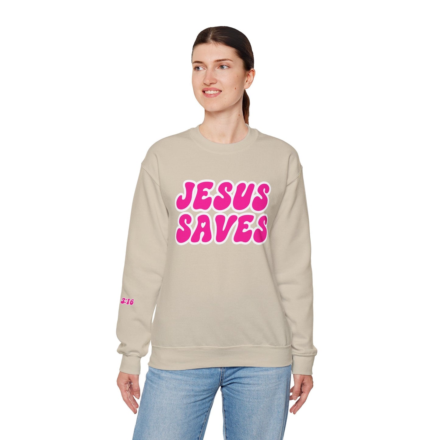 Jesus Saves Unisex Heavy Blend™ Crewneck Sweatshirt