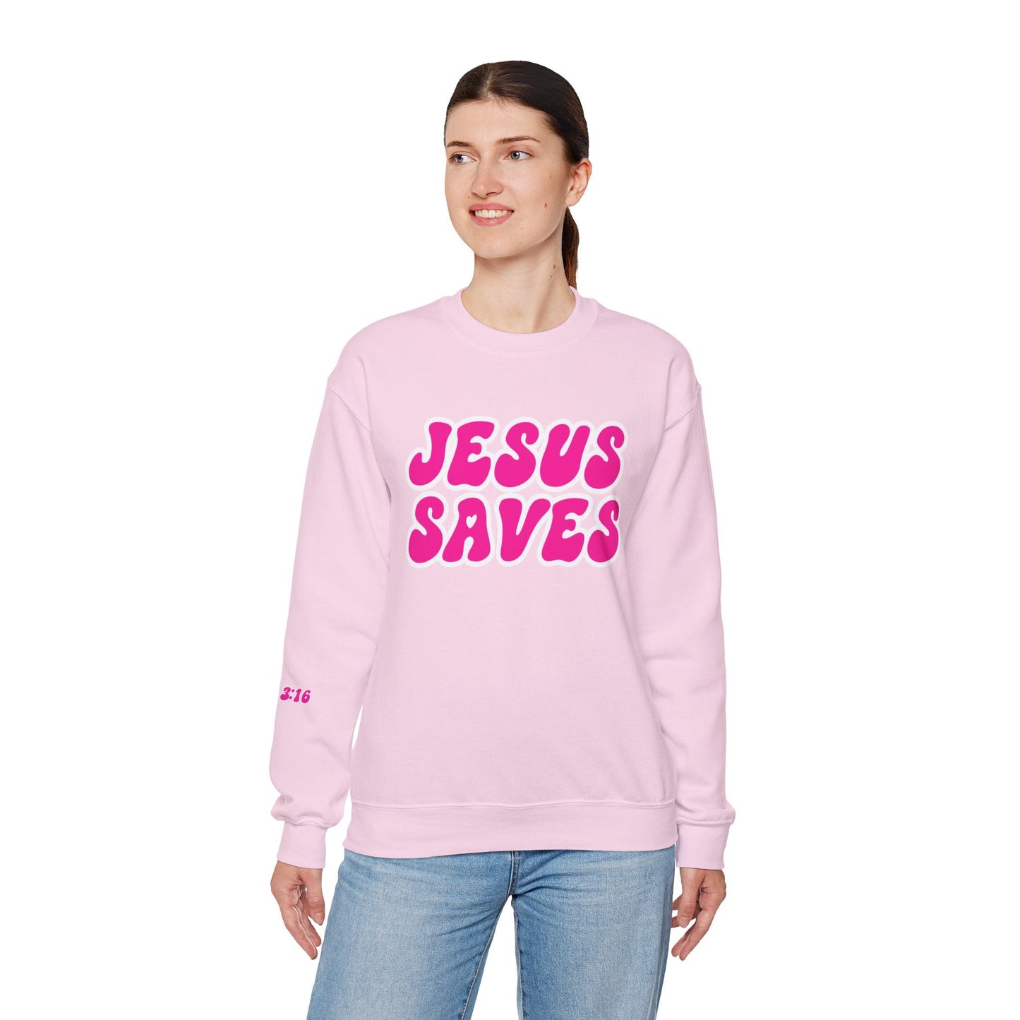 Jesus Saves Unisex Heavy Blend™ Crewneck Sweatshirt