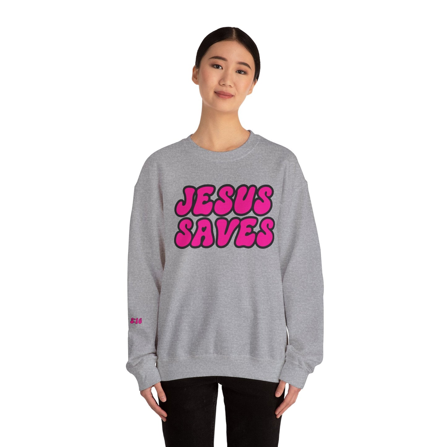 Jesus Saves Unisex Heavy Blend™ Crewneck Sweatshirt