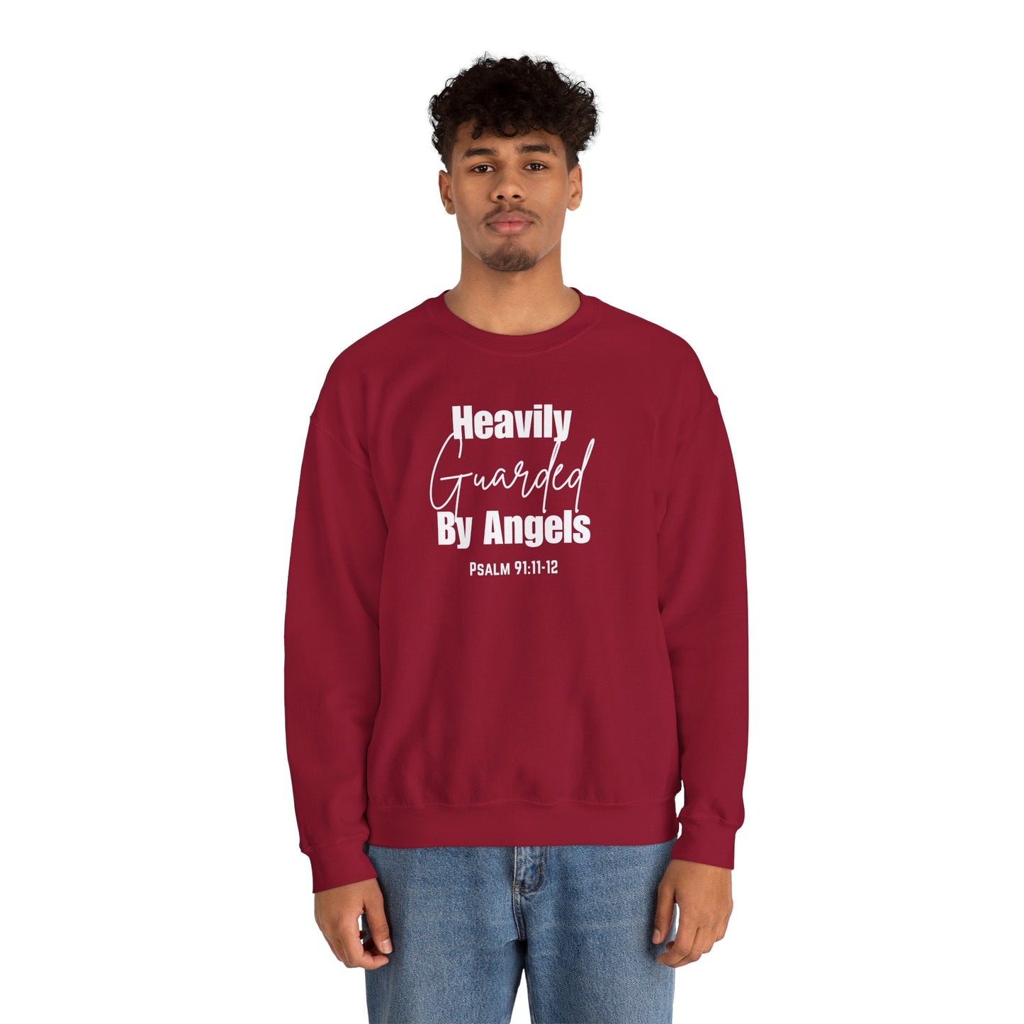 Heavily Guarded By Angels Unisex Heavy Blend™ Crewneck Sweatshirt