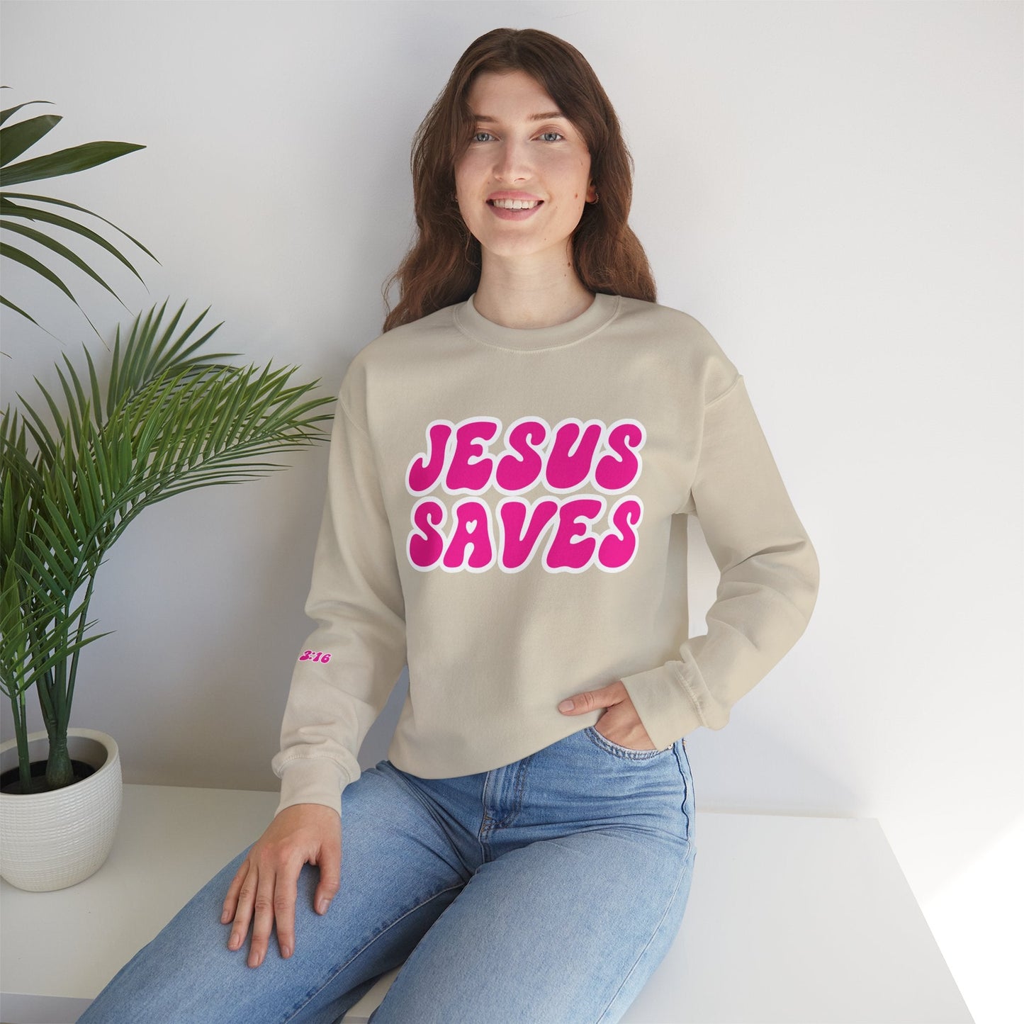 Jesus Saves Unisex Heavy Blend™ Crewneck Sweatshirt
