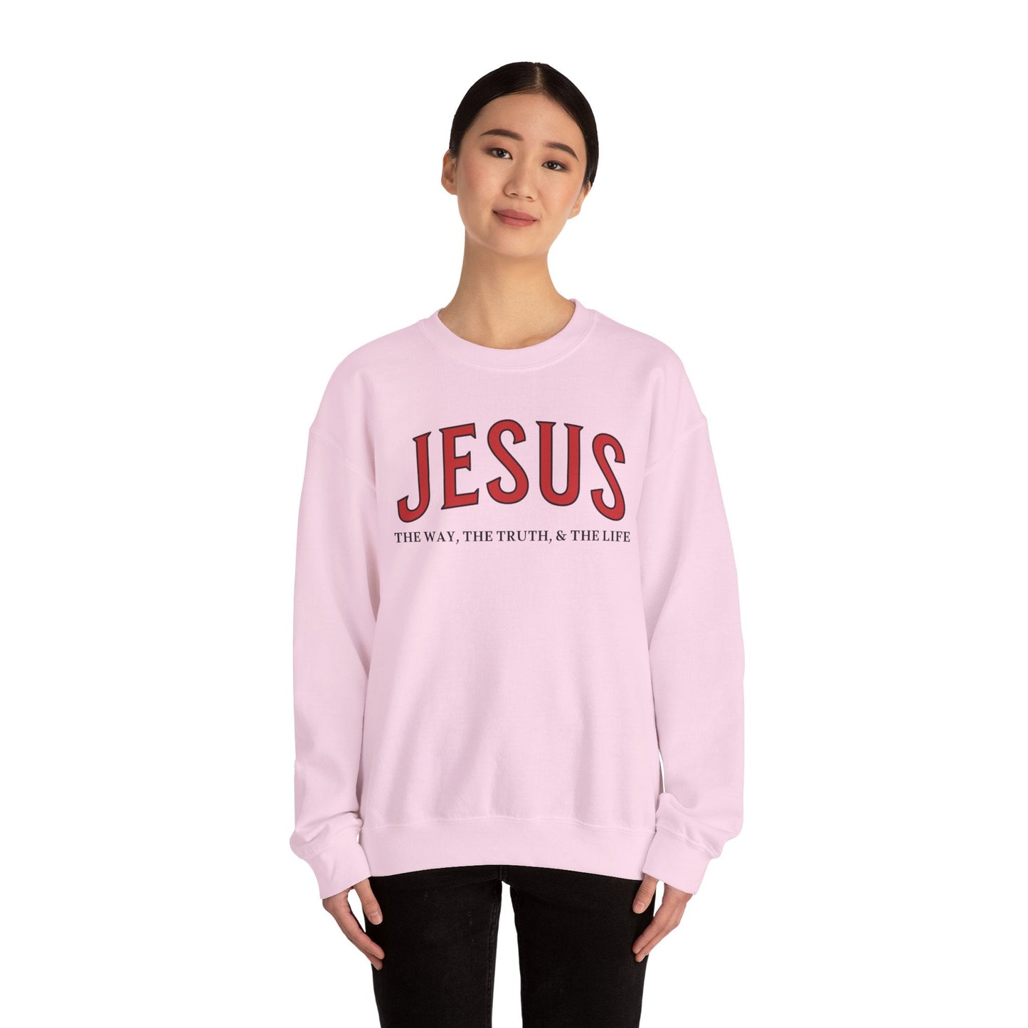 JESUS, The Way, The Truth & The Life - Faith-Inspired Crewneck Sweatshirt