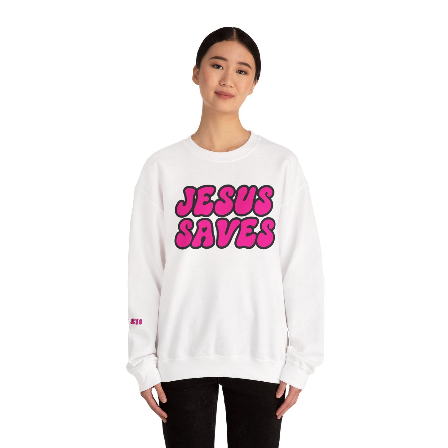 Jesus Saves Unisex Heavy Blend™ Crewneck Sweatshirt