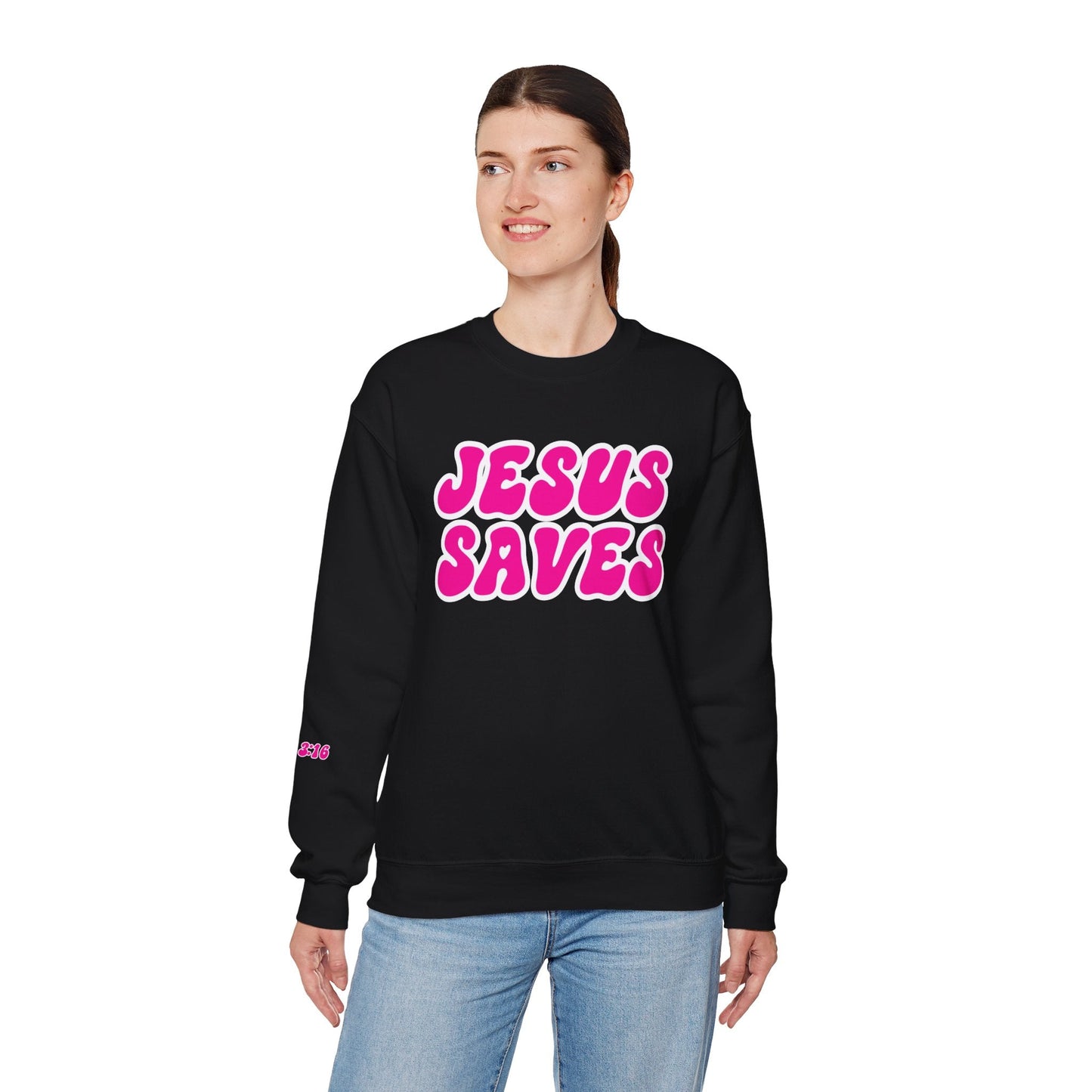 Jesus Saves Unisex Heavy Blend™ Crewneck Sweatshirt