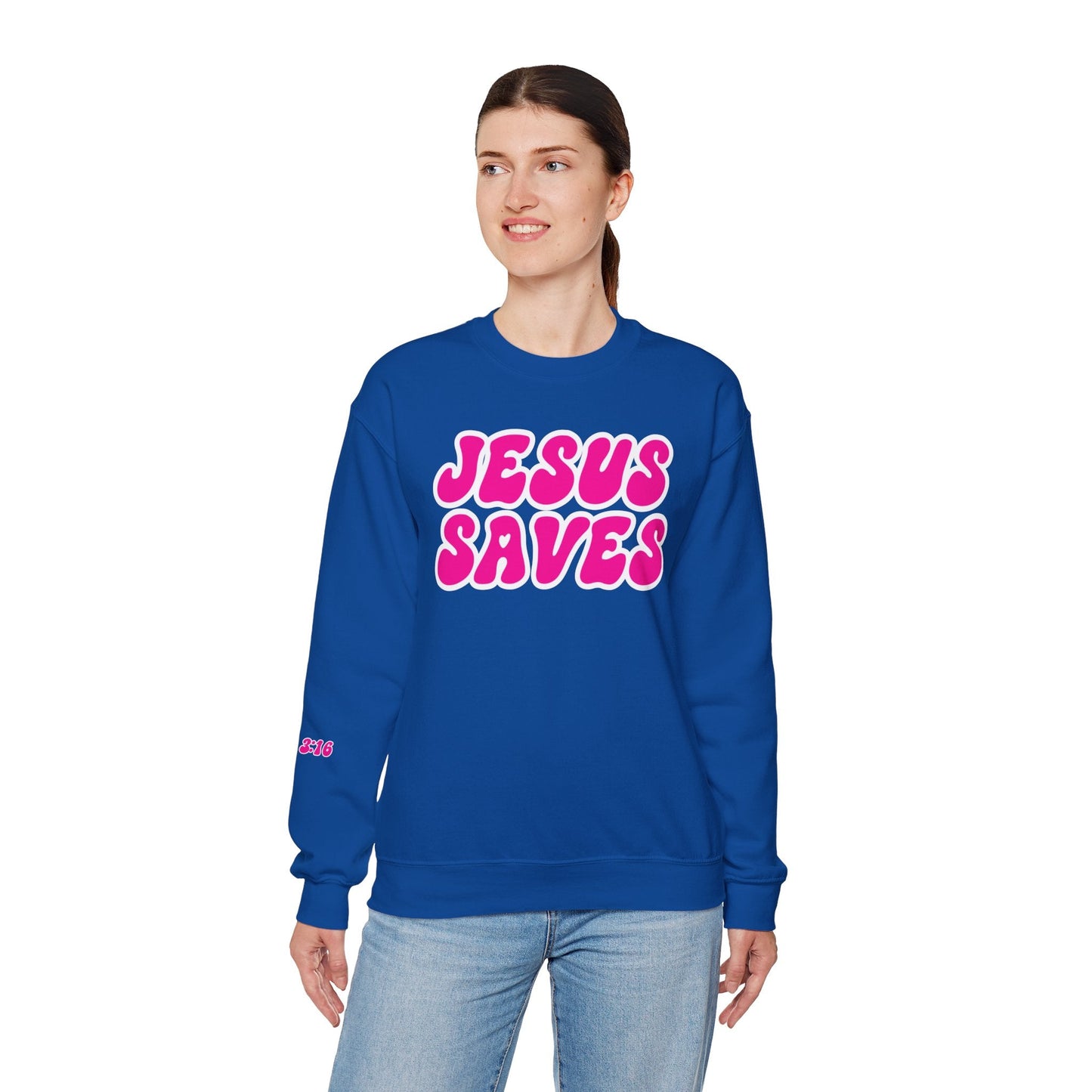 Jesus Saves Unisex Heavy Blend™ Crewneck Sweatshirt