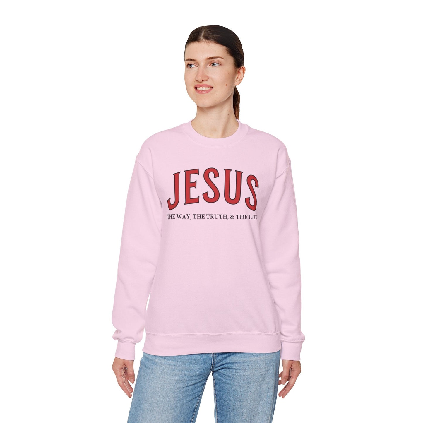 JESUS, The Way, The Truth & The Life - Faith-Inspired Crewneck Sweatshirt