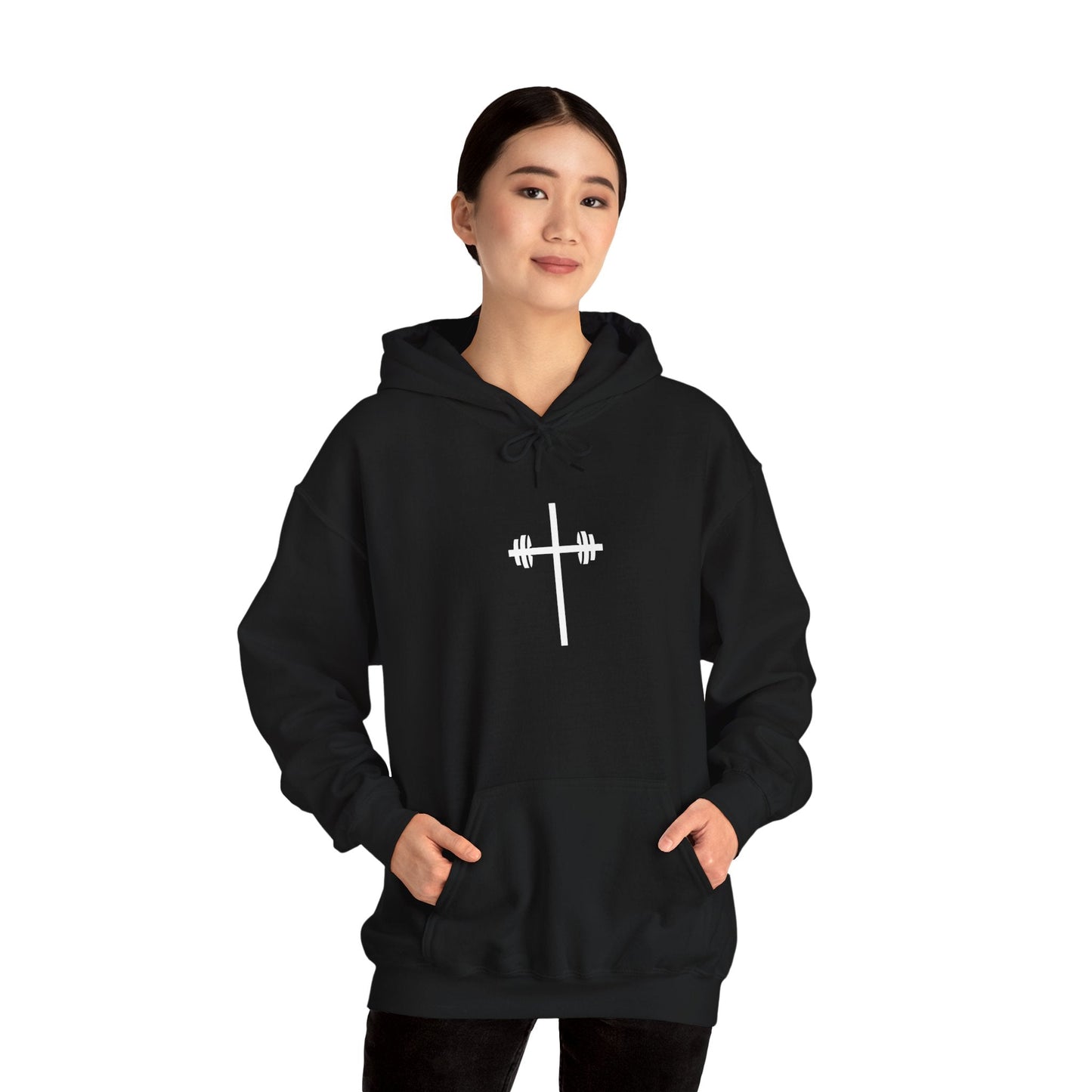 Faith-Inspired Fitness Hoodie - It's Always God Unisex Heavy Blend™ Sweatshirt with Lion & Barbell Design
