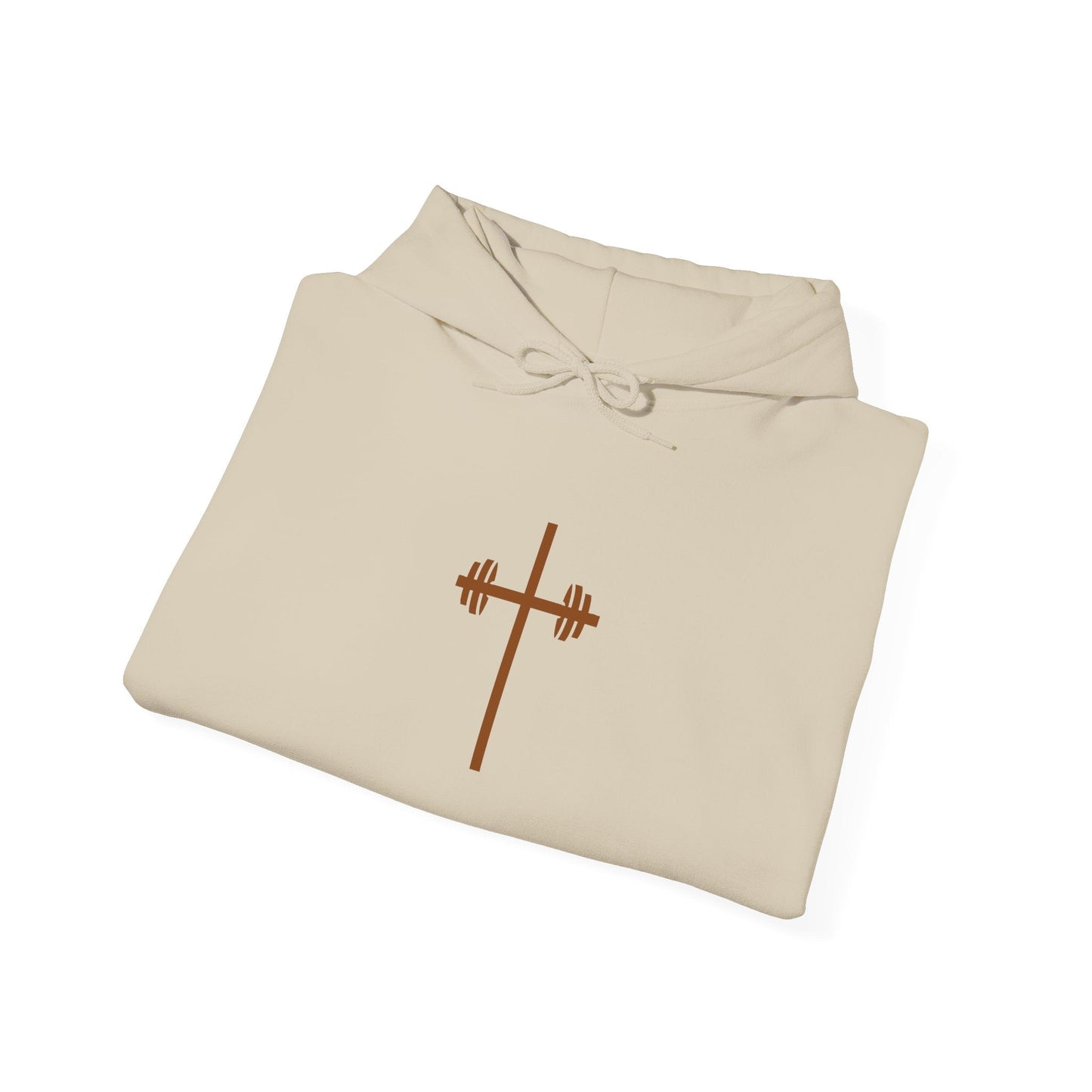 Faith-Inspired Fitness Hoodie - It's Always God Unisex Heavy Blend™ Sweatshirt with Lion & Barbell Design
