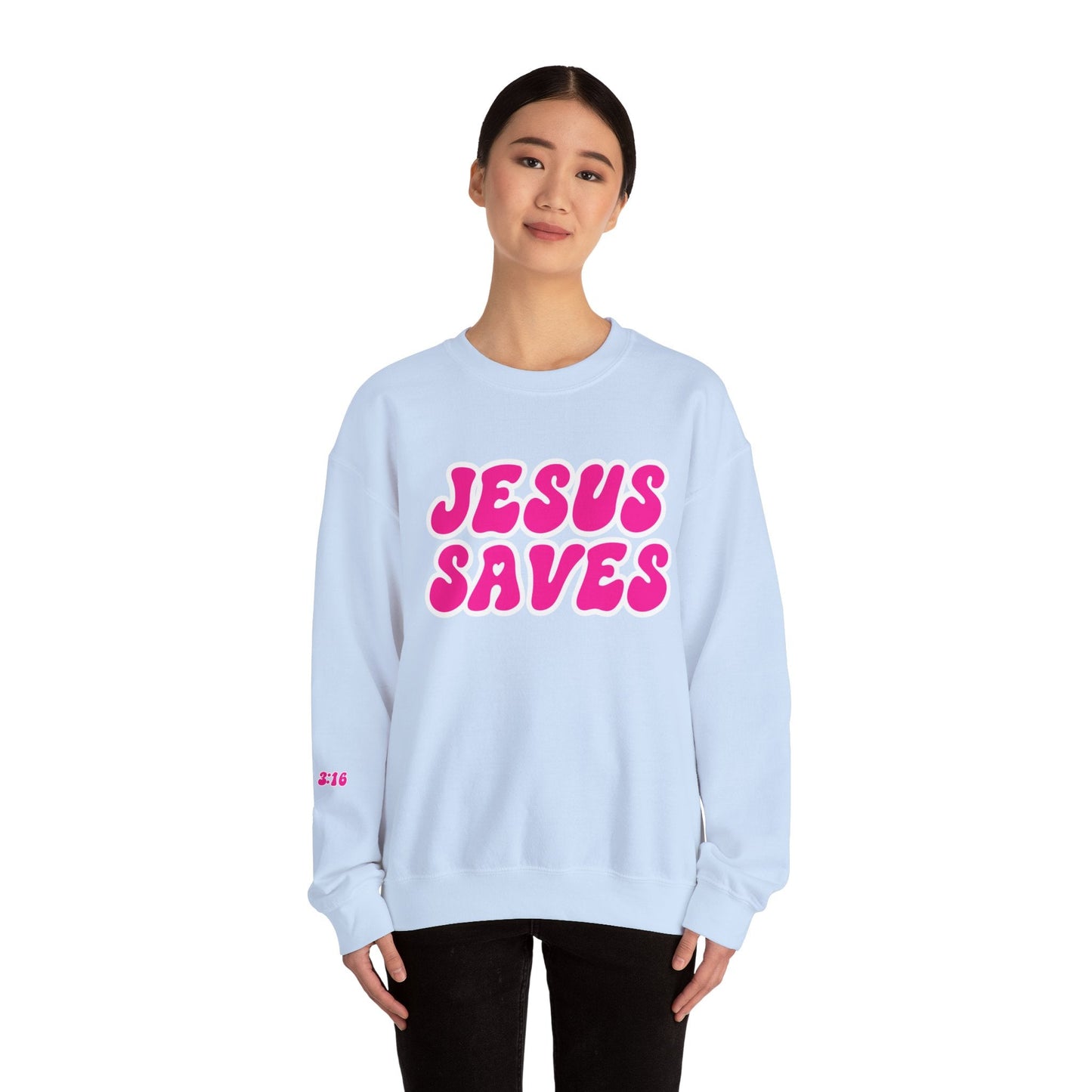Jesus Saves Unisex Heavy Blend™ Crewneck Sweatshirt