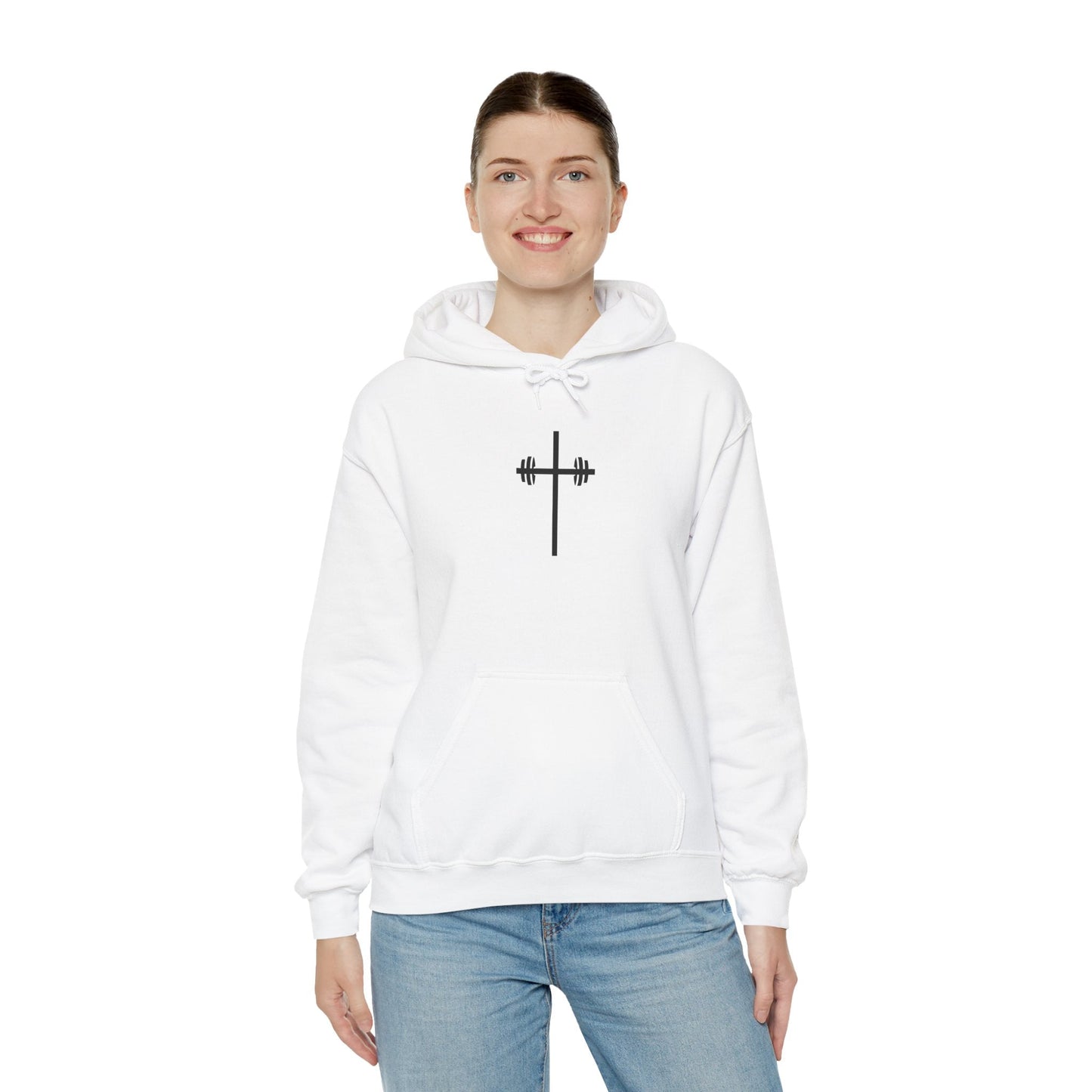 Faith-Inspired Fitness Hoodie - It's Always God Unisex Heavy Blend™ Sweatshirt with Lion & Barbell Design