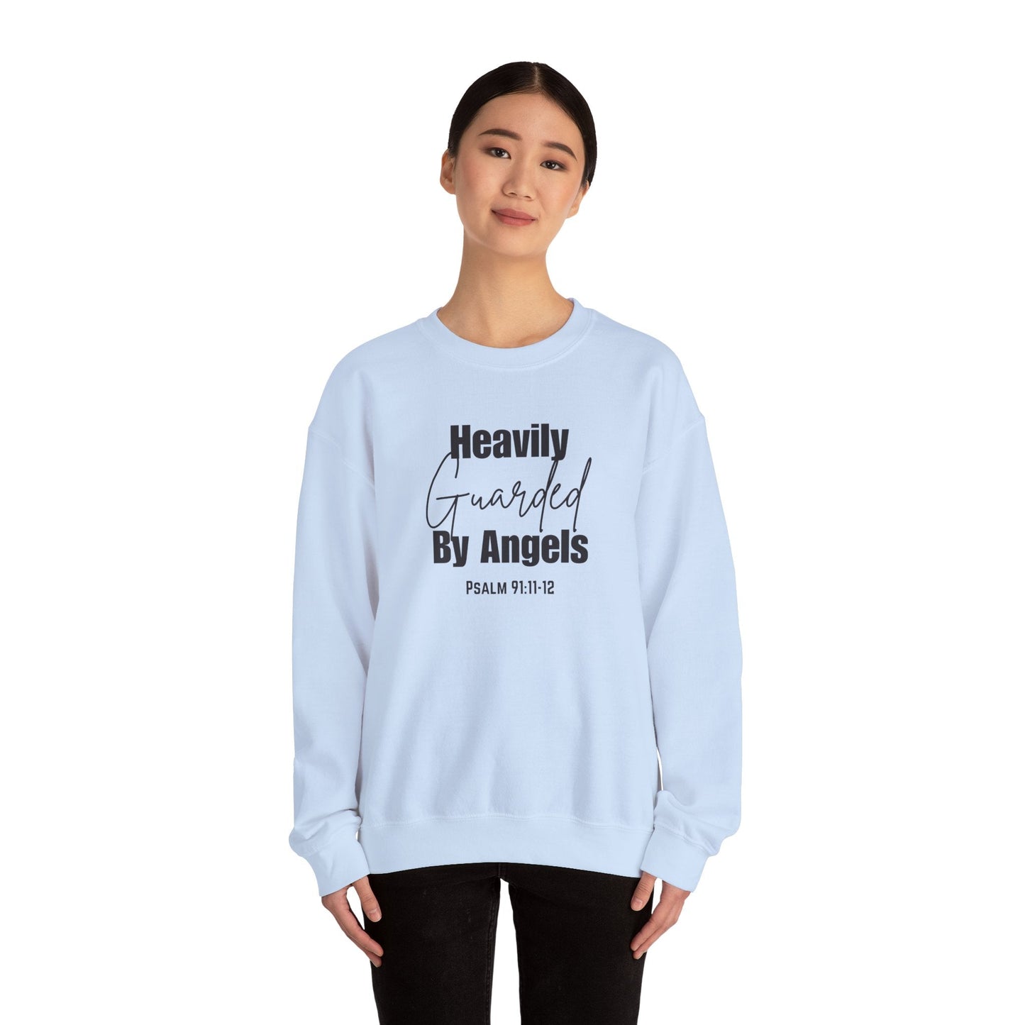 Heavily Guarded By Angels Unisex Heavy Blend™ Crewneck Sweatshirt