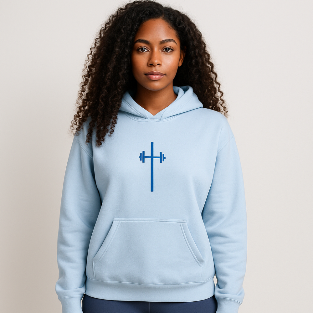 Faith-Inspired Fitness Hoodie - It's Always God Unisex Heavy Blend™ Sweatshirt with Lion & Barbell Design