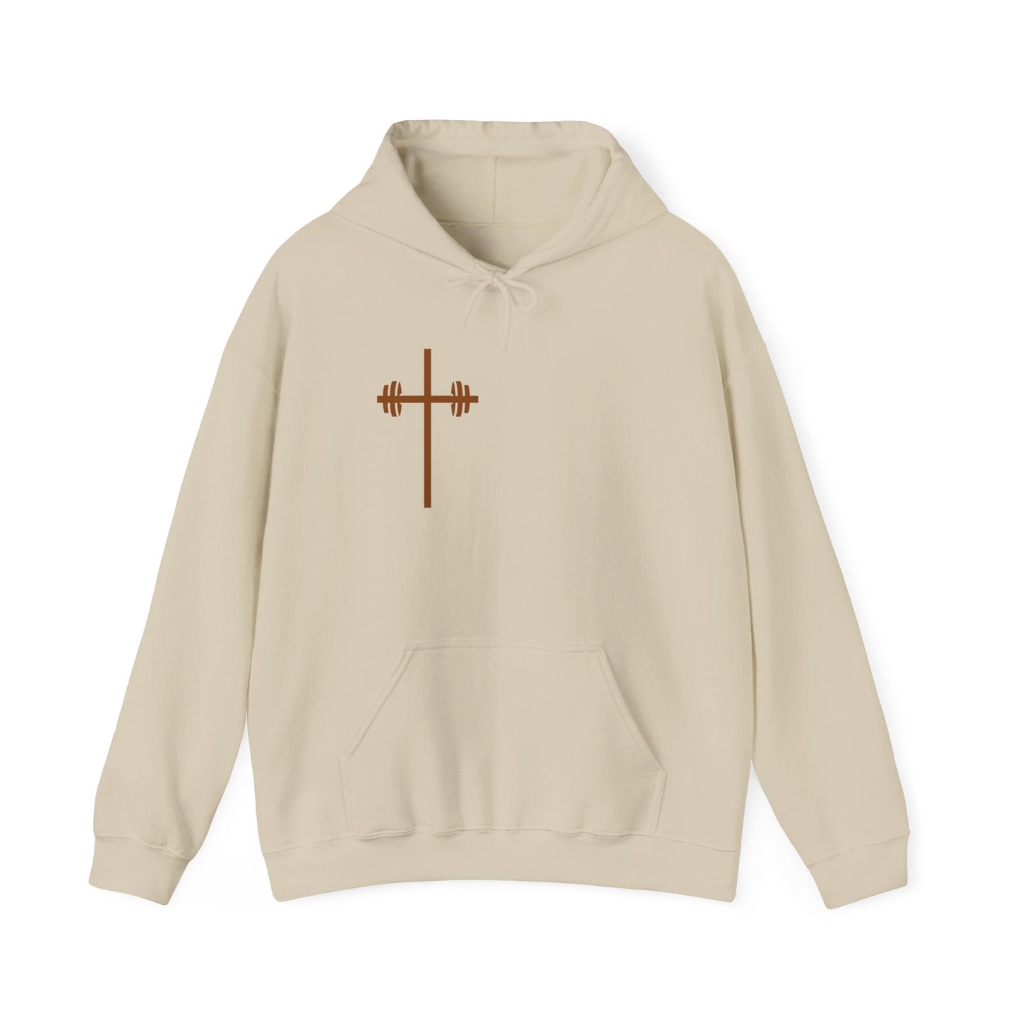 It's Never Luck Faith-Inspired White Hooded Sweatshirt - "It's Never Luck, It's Always God"