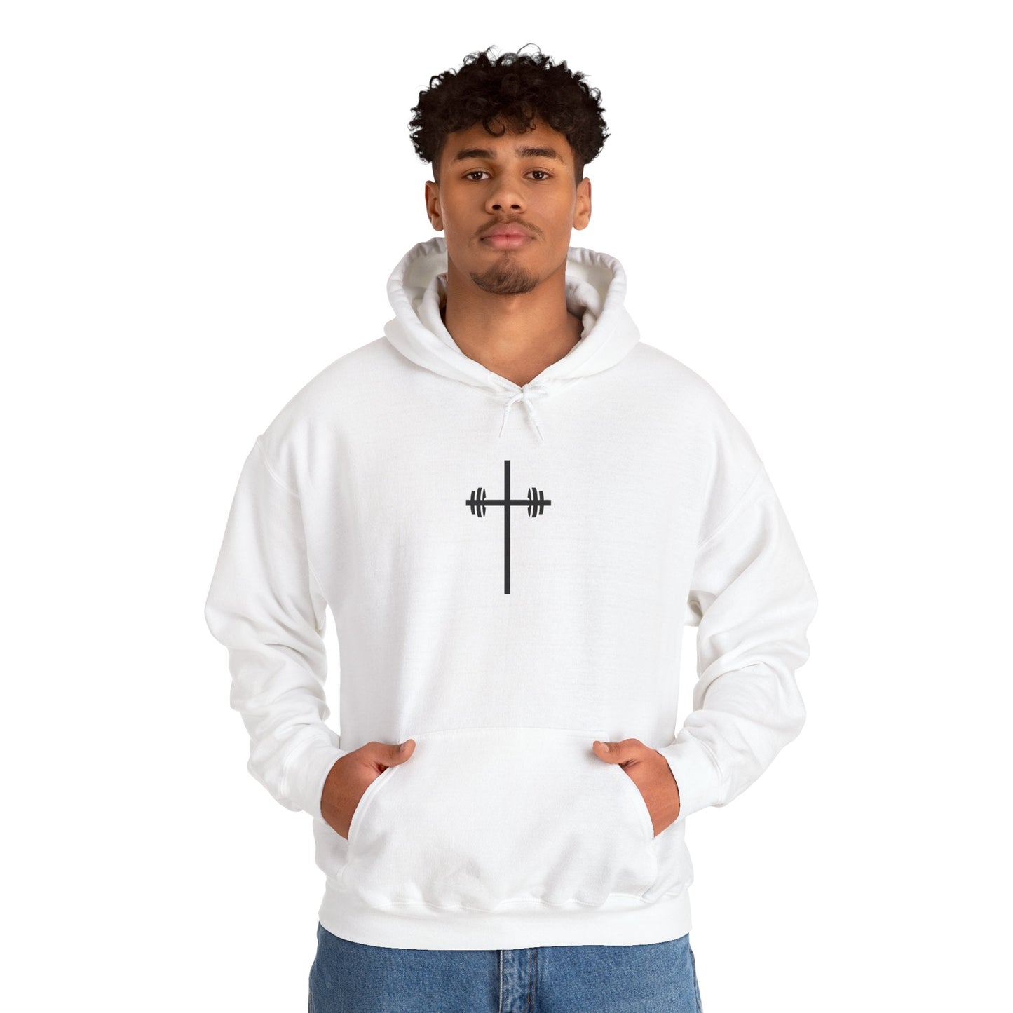 Faith-Inspired Fitness Hoodie - It's Always God Unisex Heavy Blend™ Sweatshirt with Lion & Barbell Design