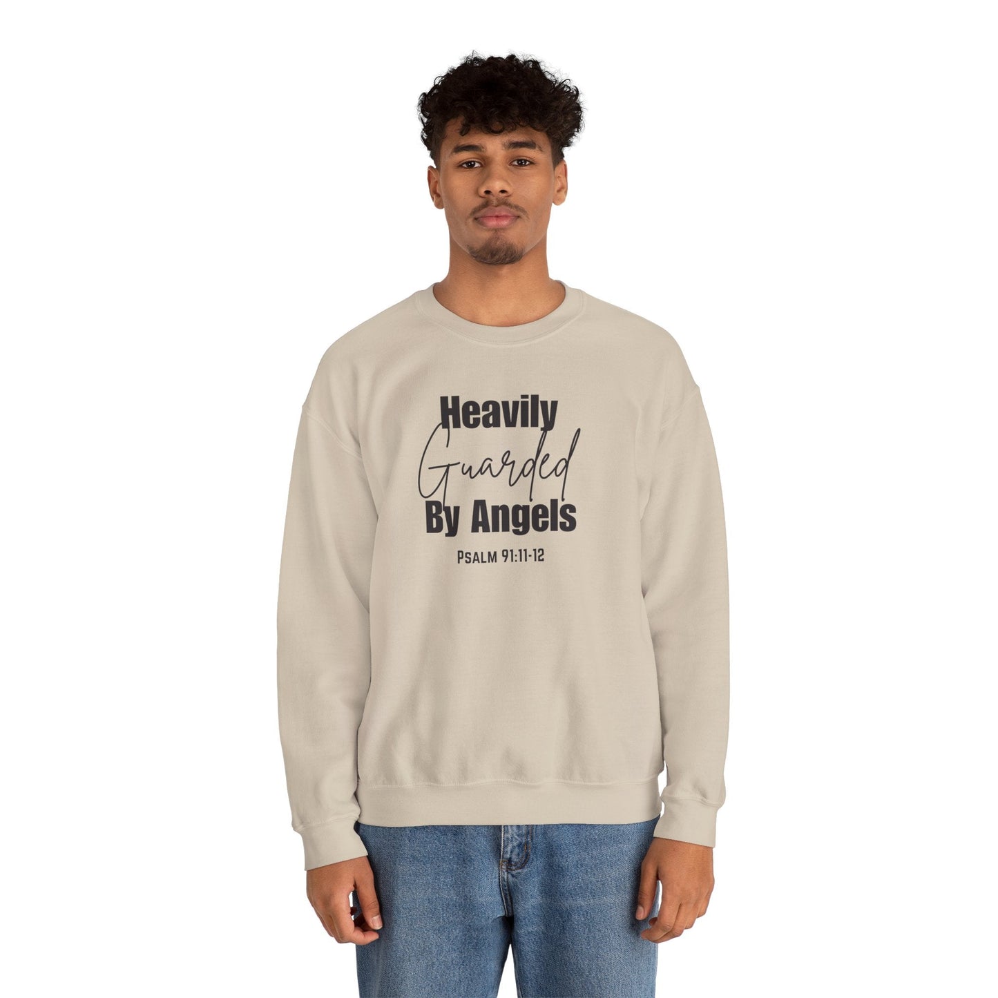 Heavily Guarded By Angels Unisex Heavy Blend™ Crewneck Sweatshirt