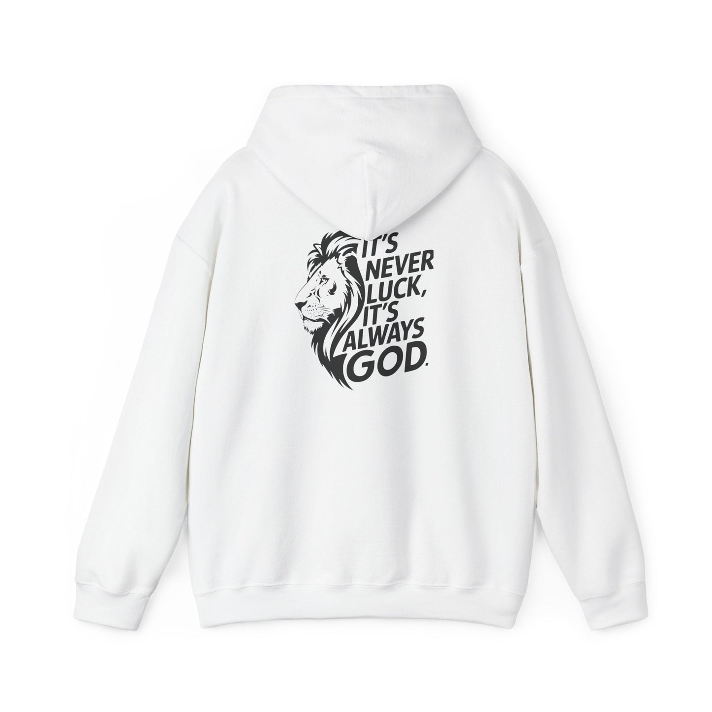 Faith-Inspired Fitness Hoodie - It's Always God Unisex Heavy Blend™ Sweatshirt with Lion & Barbell Design