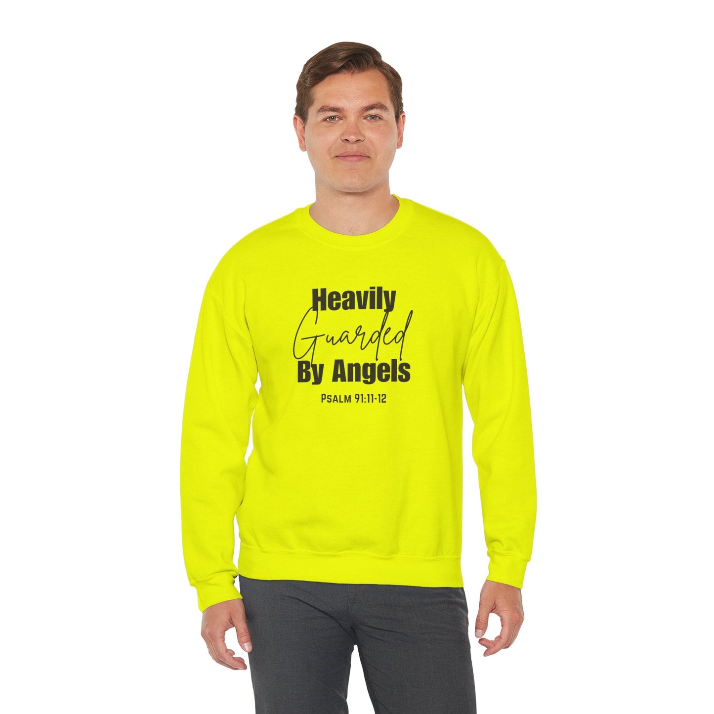 Heavily Guarded By Angels Unisex Heavy Blend™ Crewneck Sweatshirt