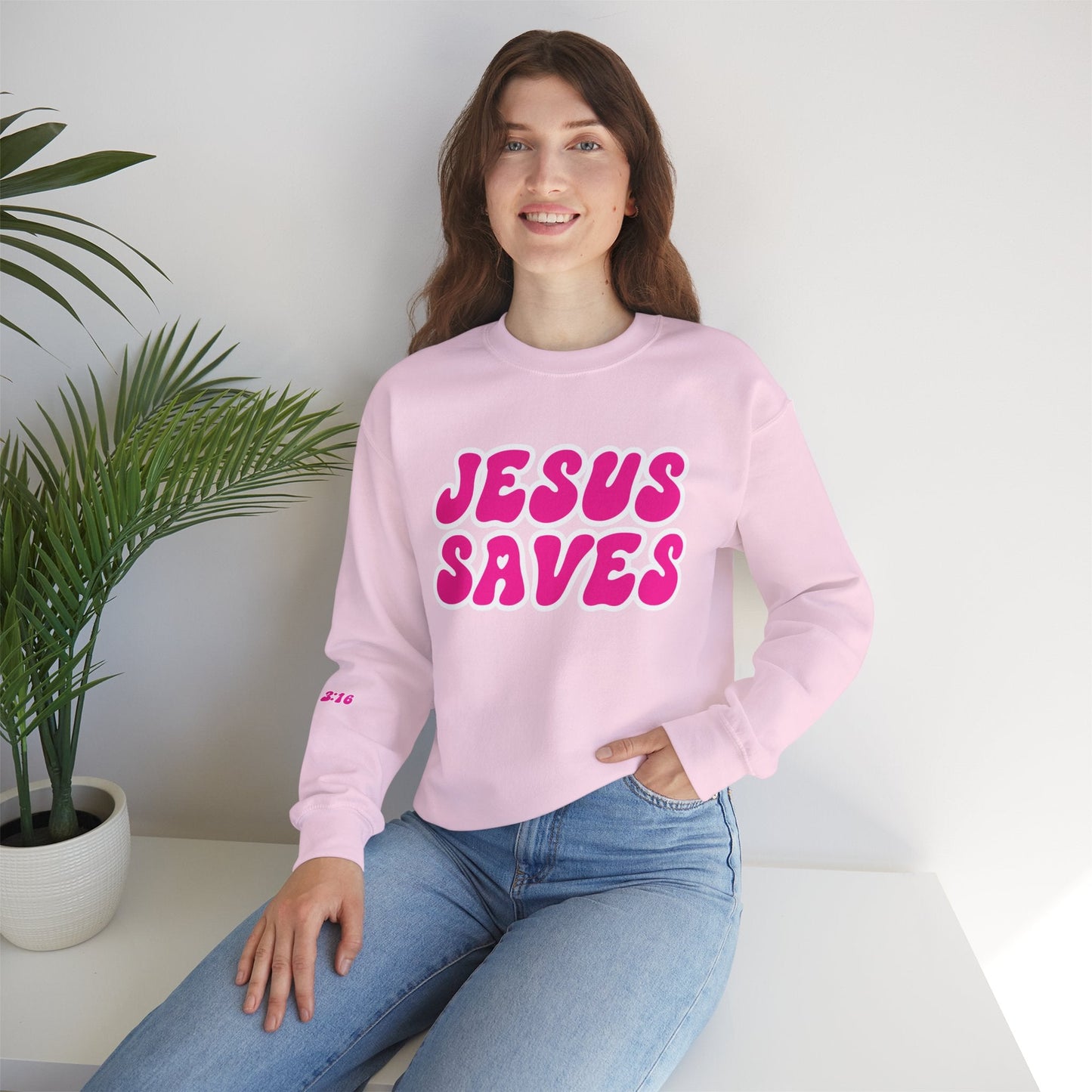 Jesus Saves Unisex Heavy Blend™ Crewneck Sweatshirt