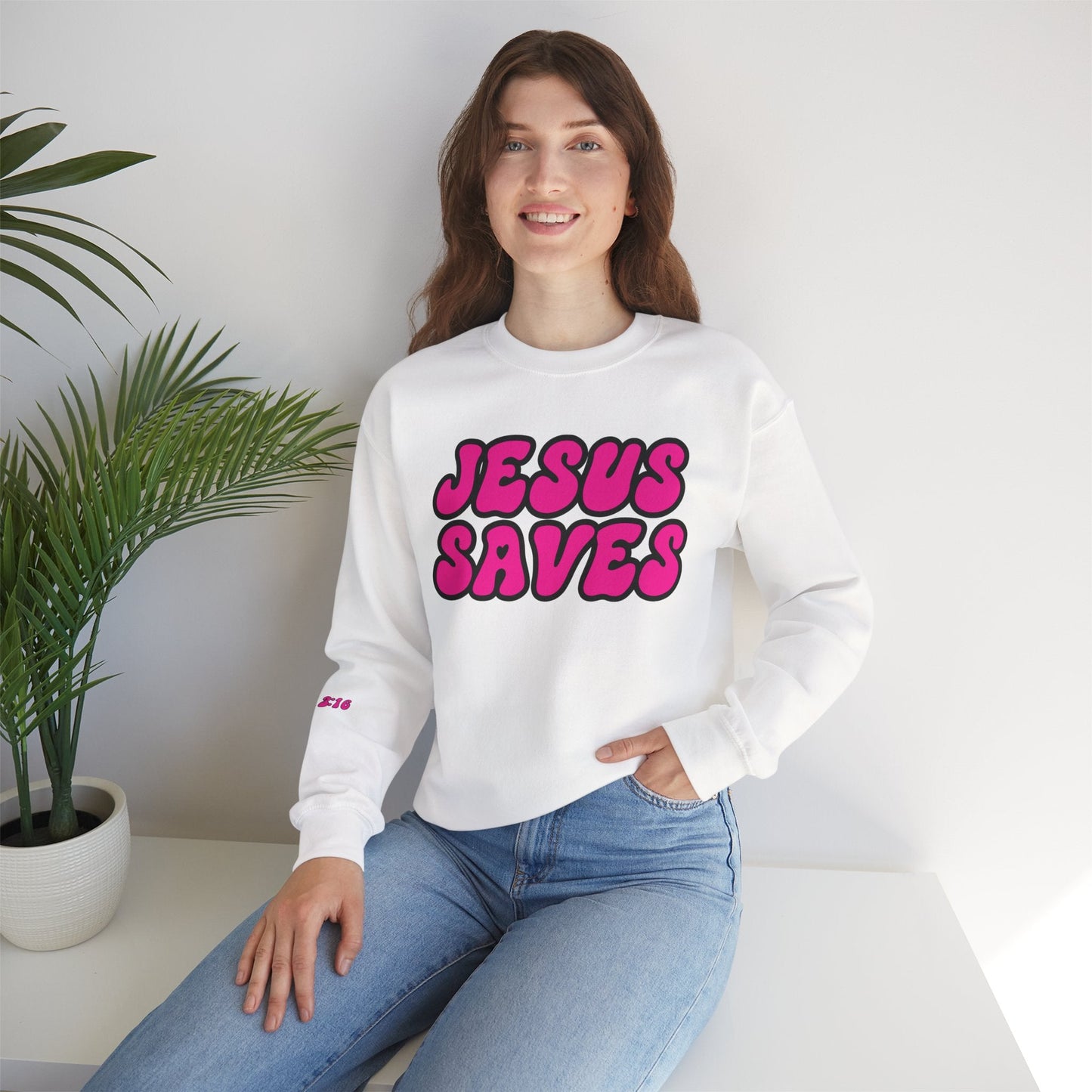 Jesus Saves Unisex Heavy Blend™ Crewneck Sweatshirt