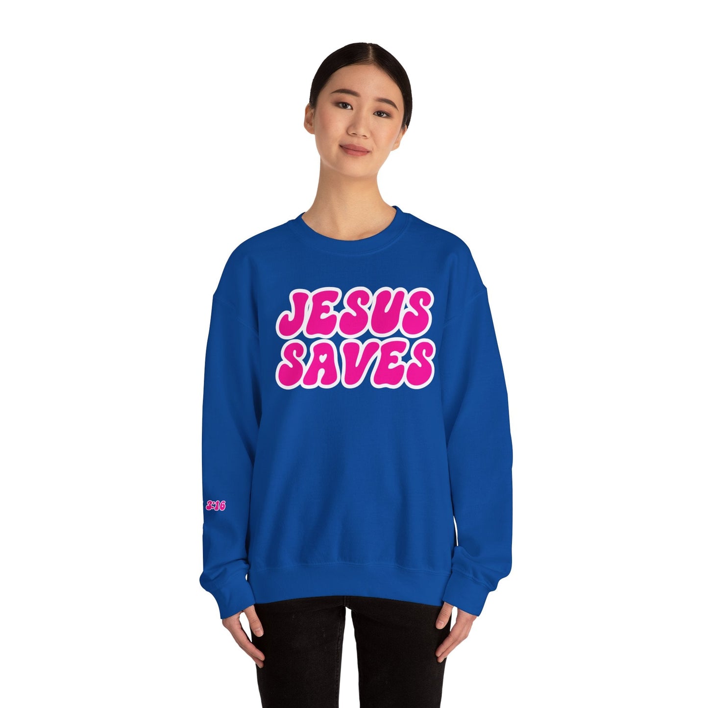 Jesus Saves Unisex Heavy Blend™ Crewneck Sweatshirt