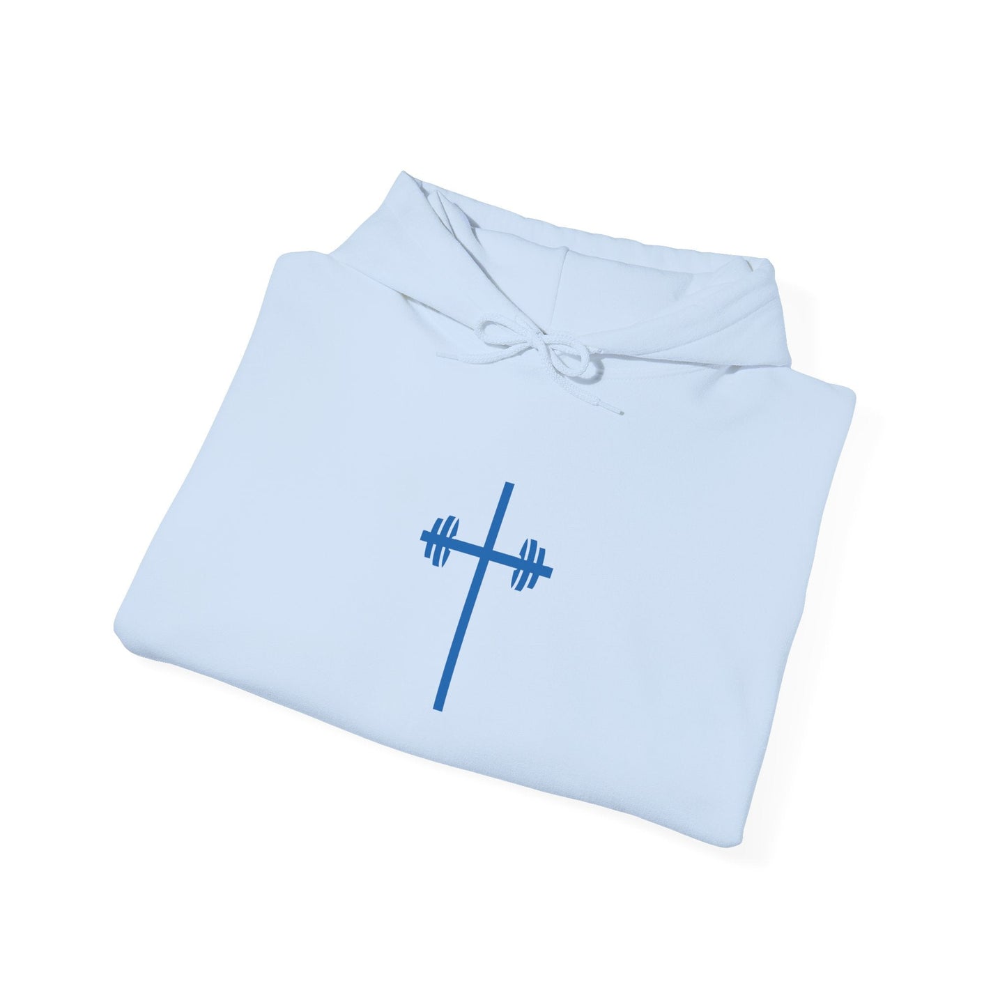 Faith-Inspired Fitness Hoodie - It's Always God Unisex Heavy Blend™ Sweatshirt with Lion & Barbell Design