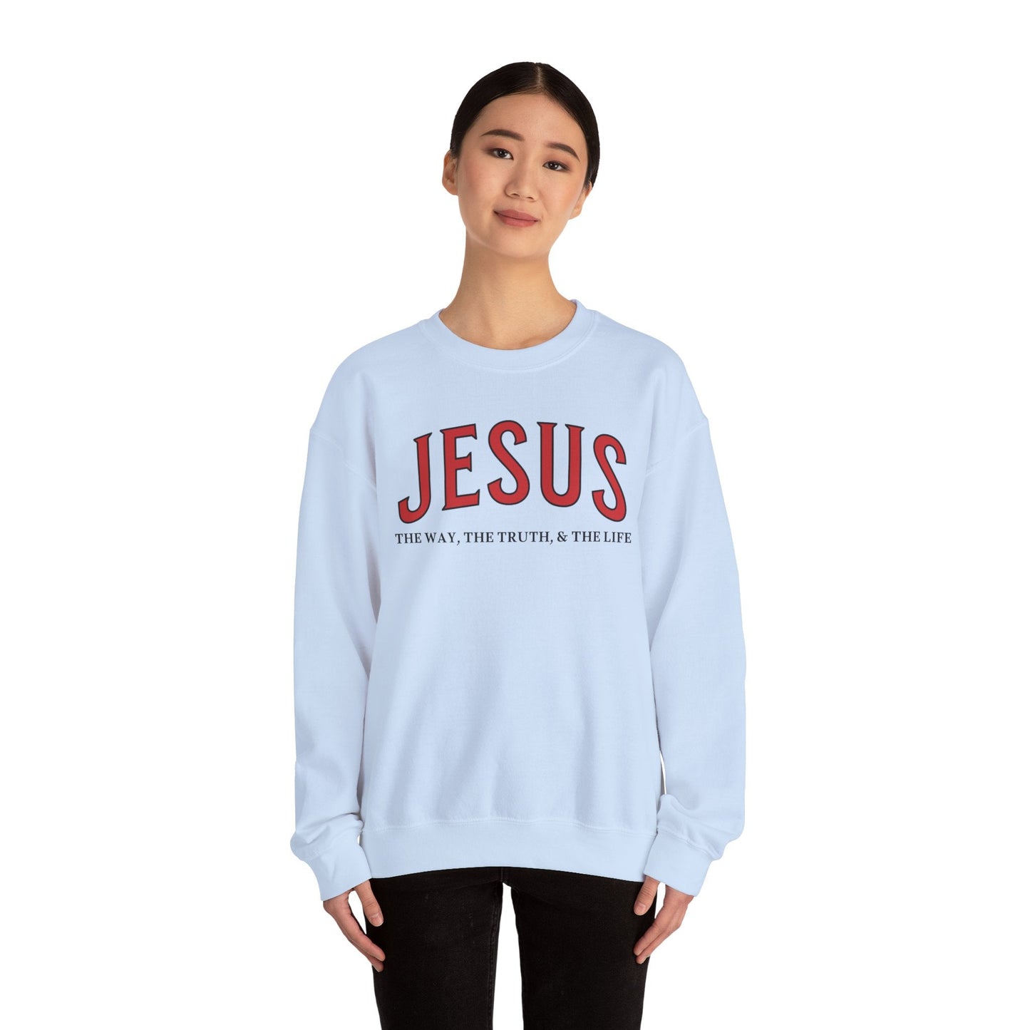 JESUS, The Way, The Truth & The Life - Faith-Inspired Crewneck Sweatshirt