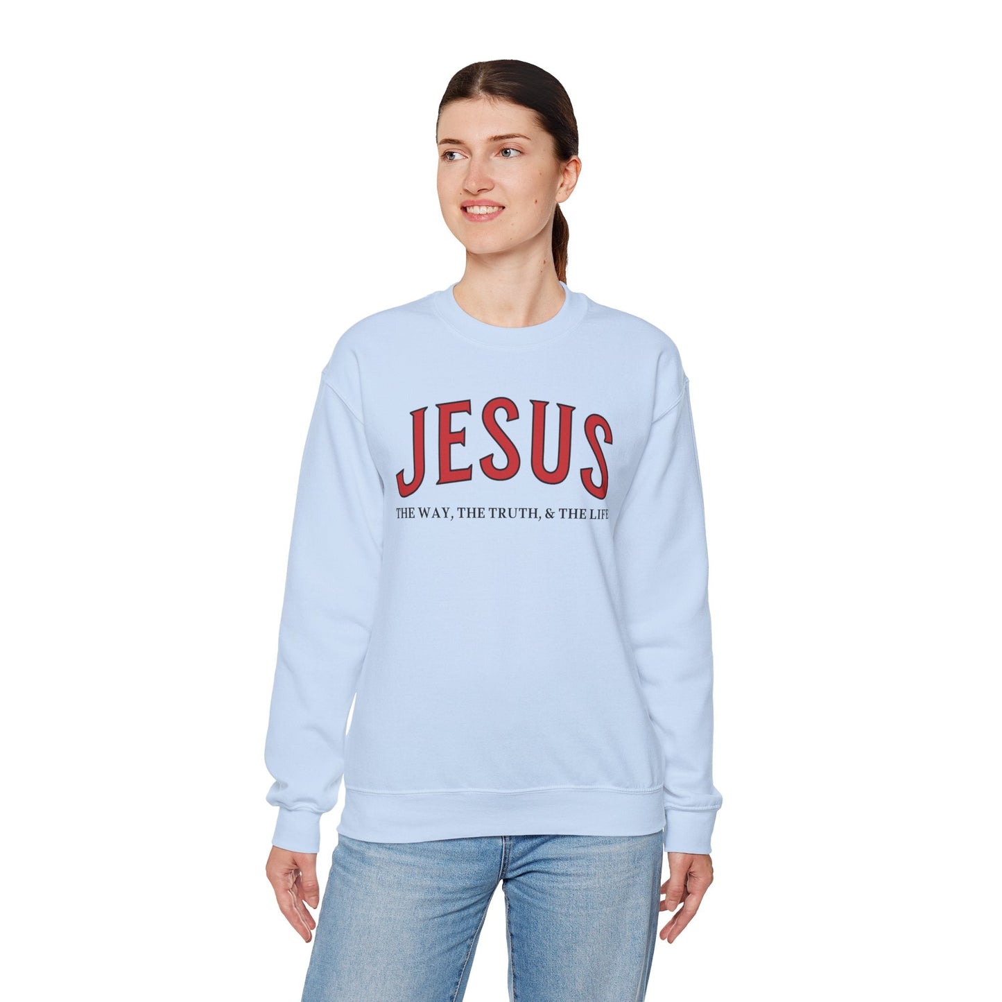 JESUS, The Way, The Truth & The Life - Faith-Inspired Crewneck Sweatshirt