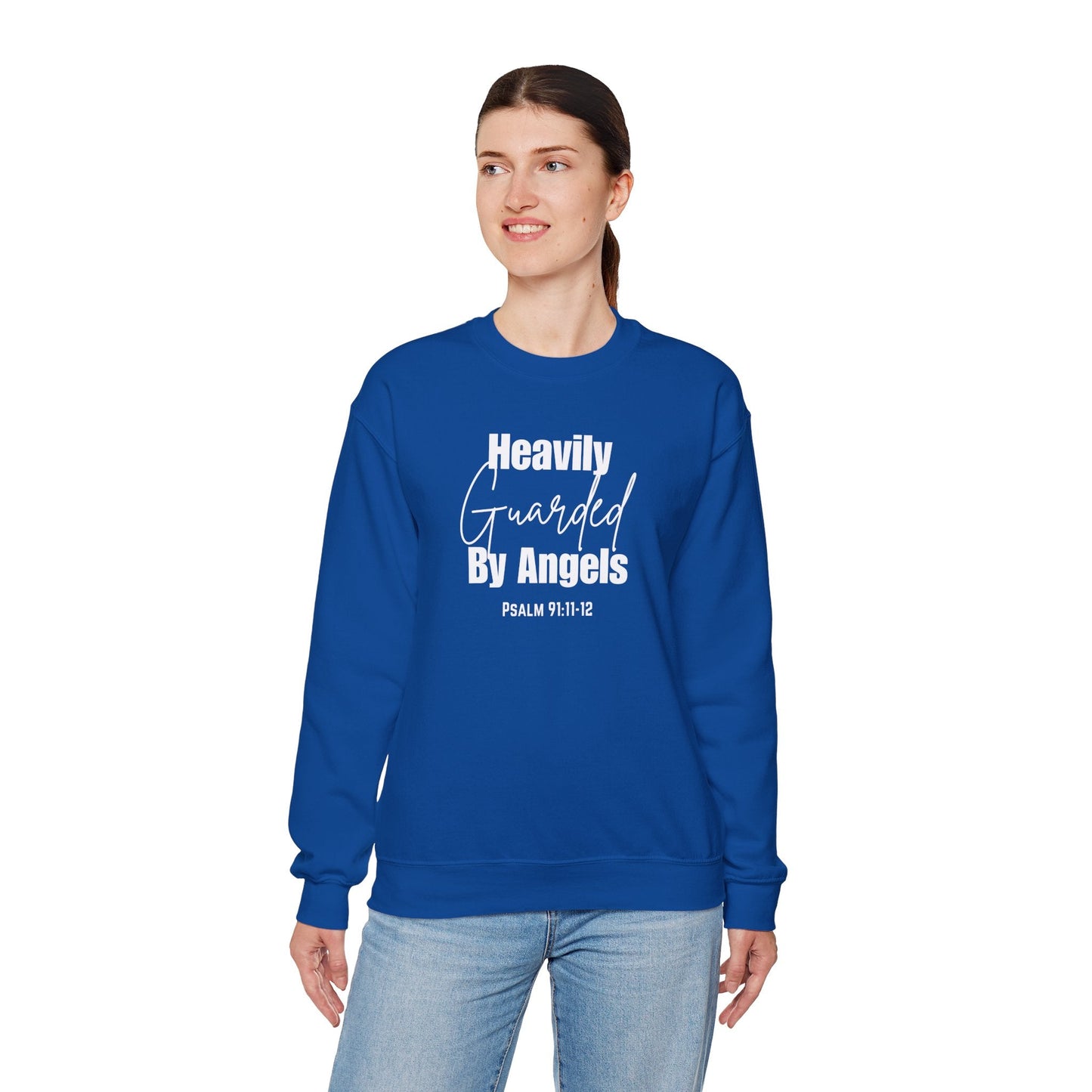 Heavily Guarded By Angels Unisex Heavy Blend™ Crewneck Sweatshirt