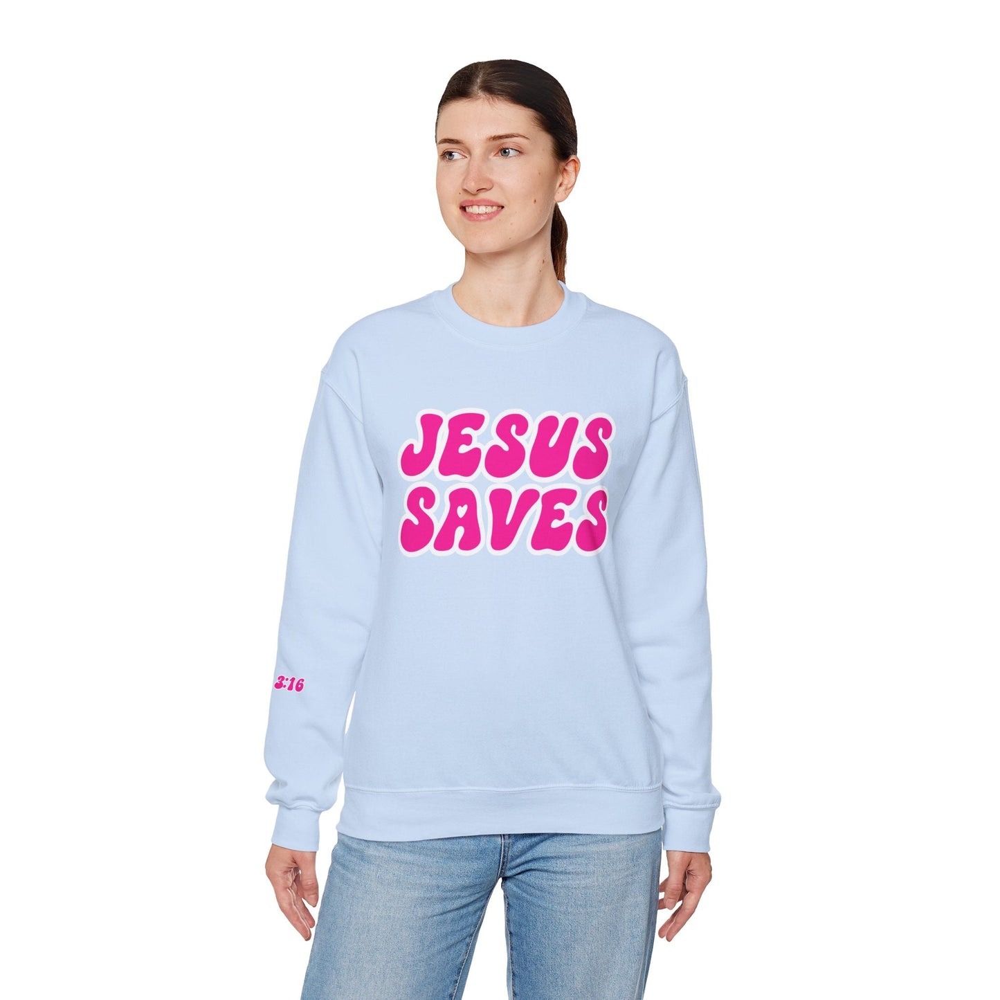 Jesus Saves Unisex Heavy Blend™ Crewneck Sweatshirt